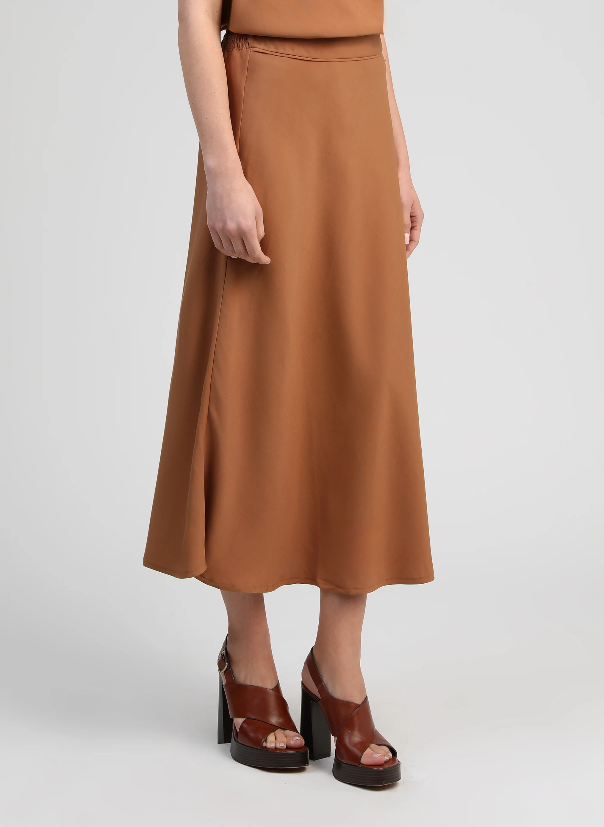 JUPE MIDI GABITA daim - Image 4