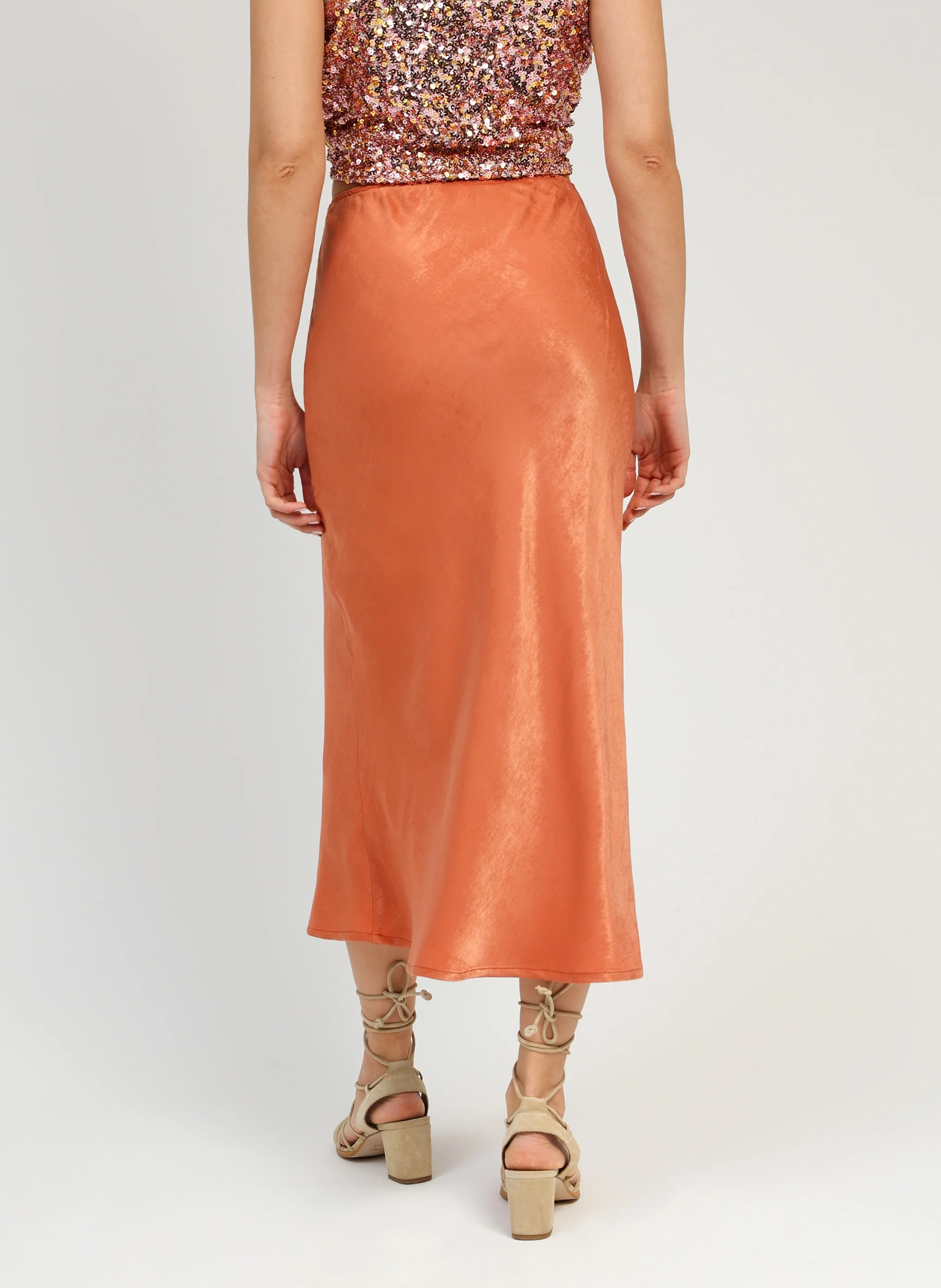 JUPE MIDI GALVINE terracotta - Image 4