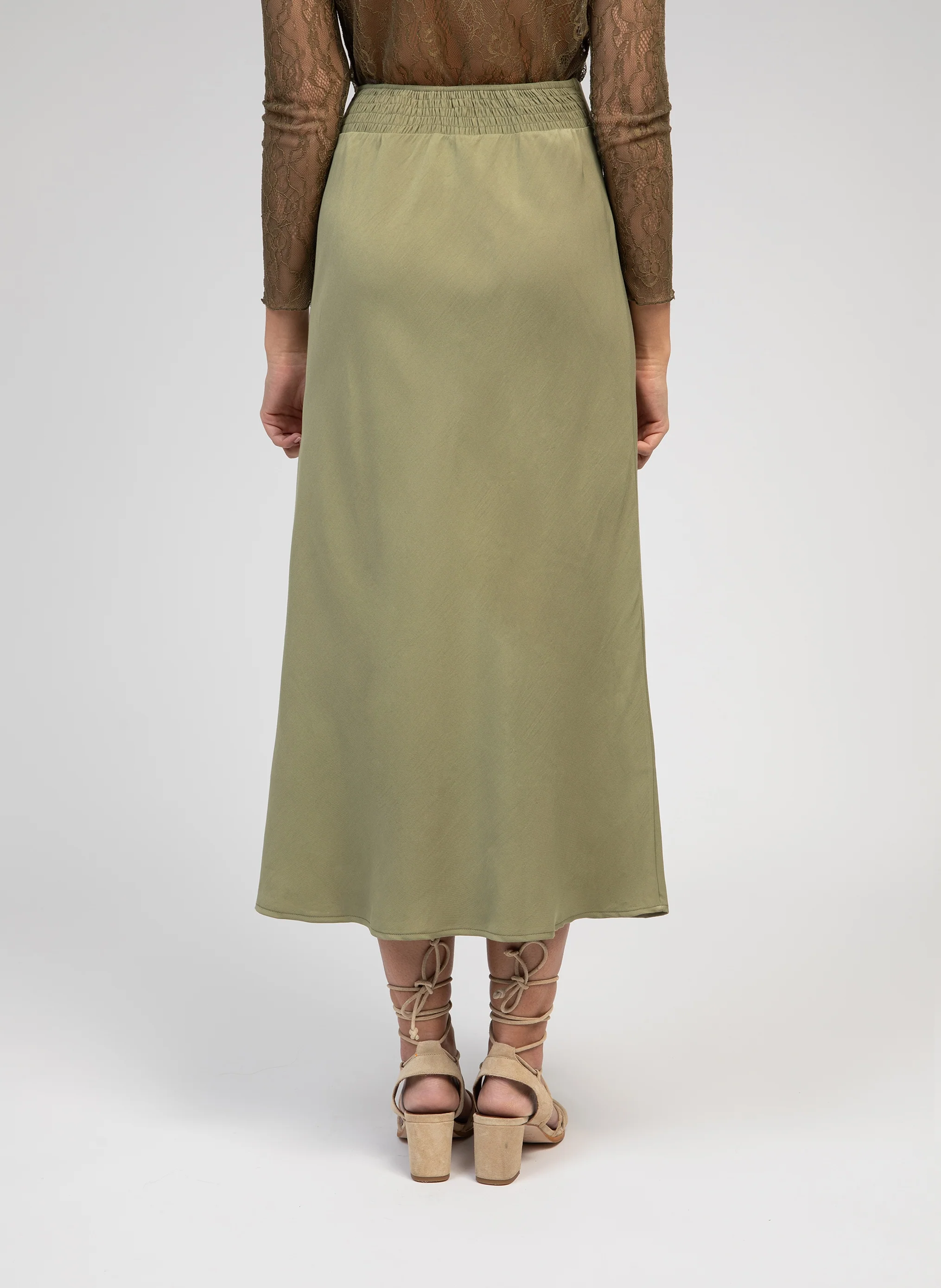 JUPE MIDI GALVY militaire - Image 5