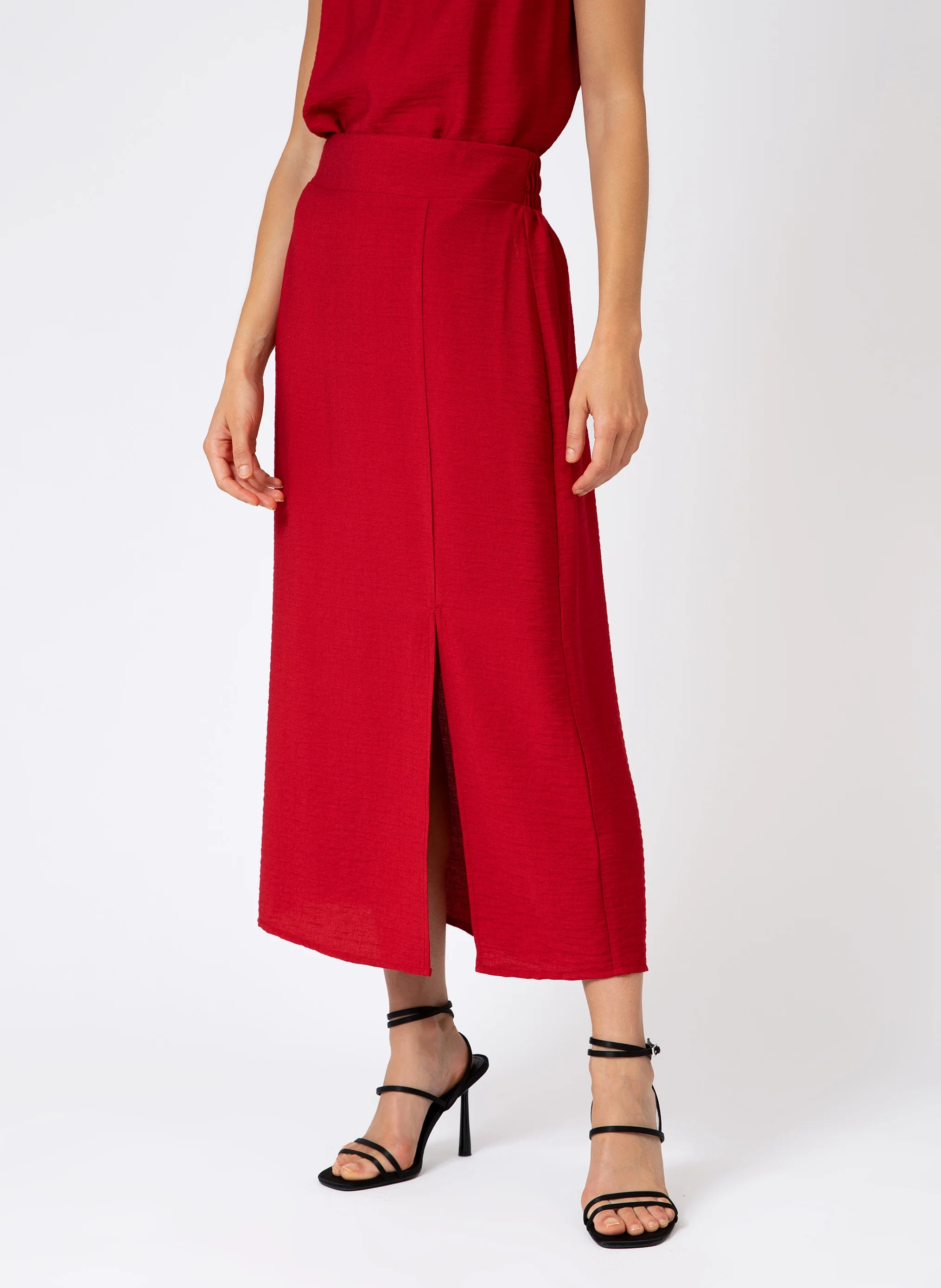 JUPE MIDI GINNIA cerise