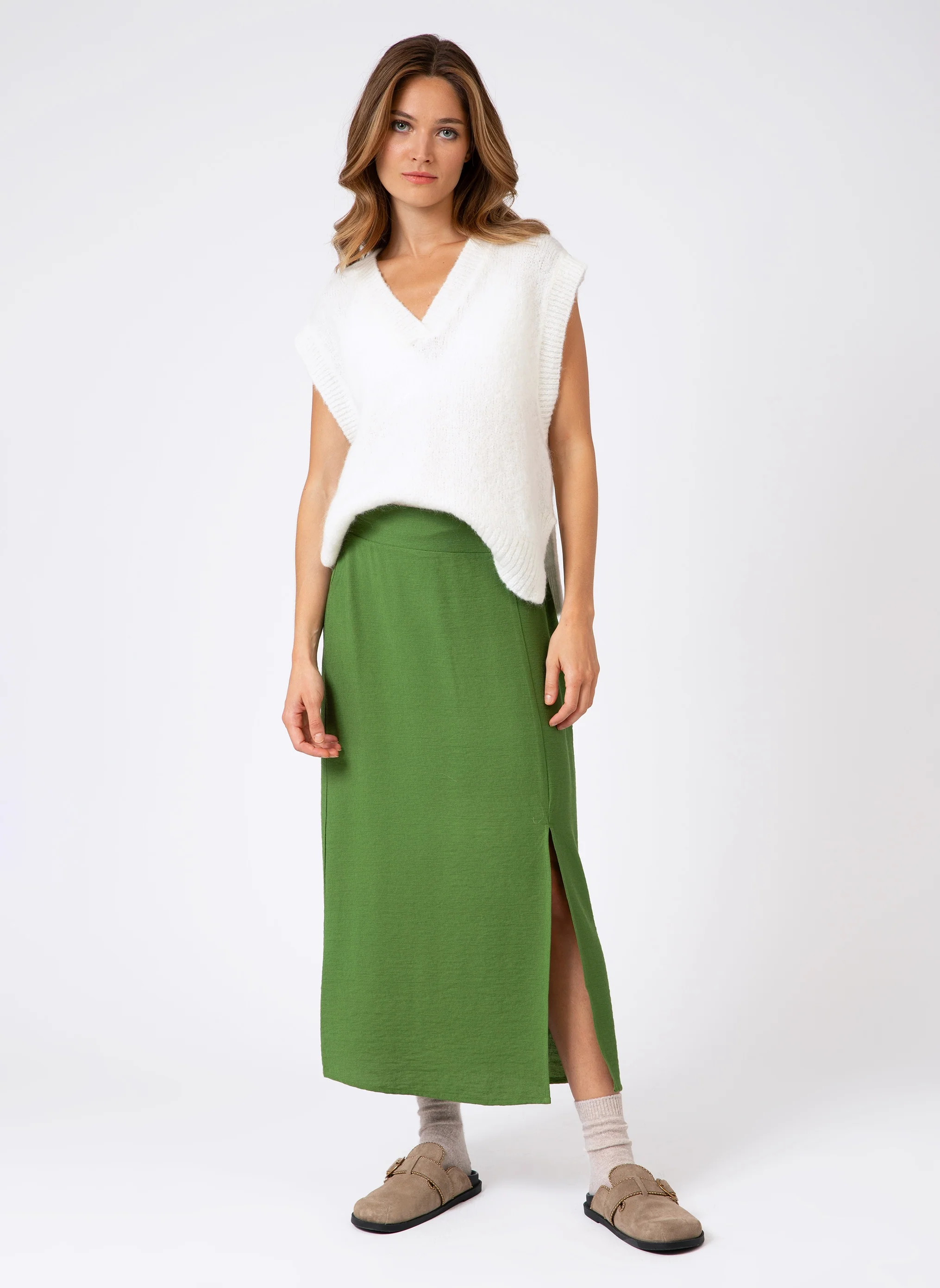 JUPE MIDI GINNIA mousse - Image 2