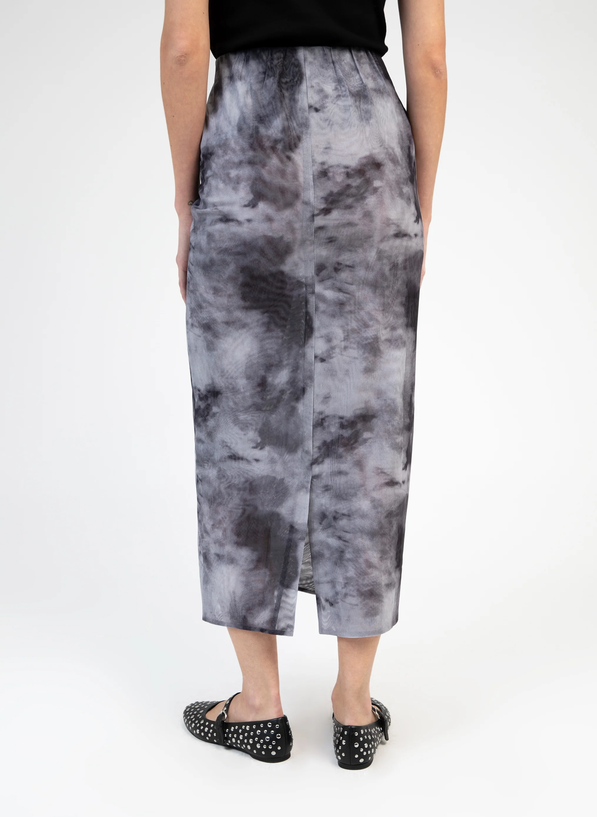 JUPE MIDI JABOTINA gris - Image 4