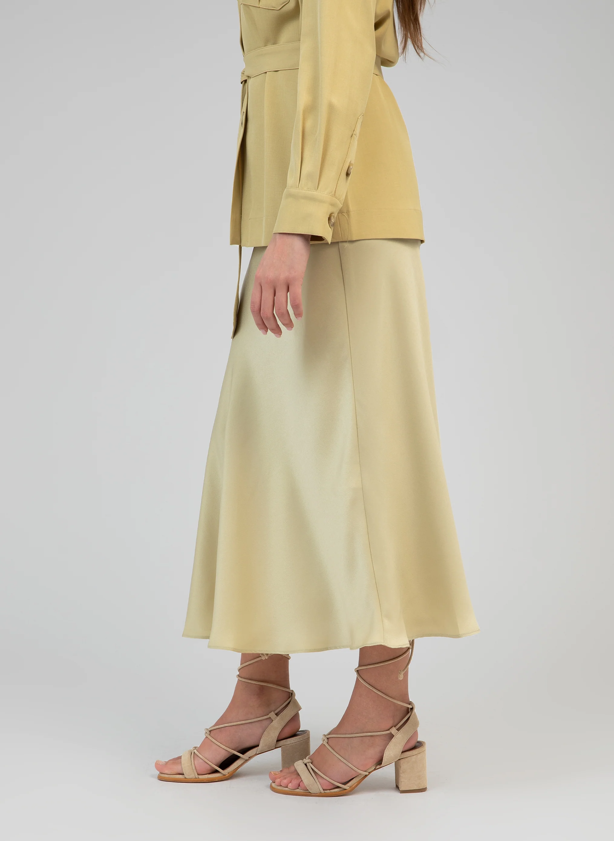 JUPE MIDI JANIALA anis - Image 3