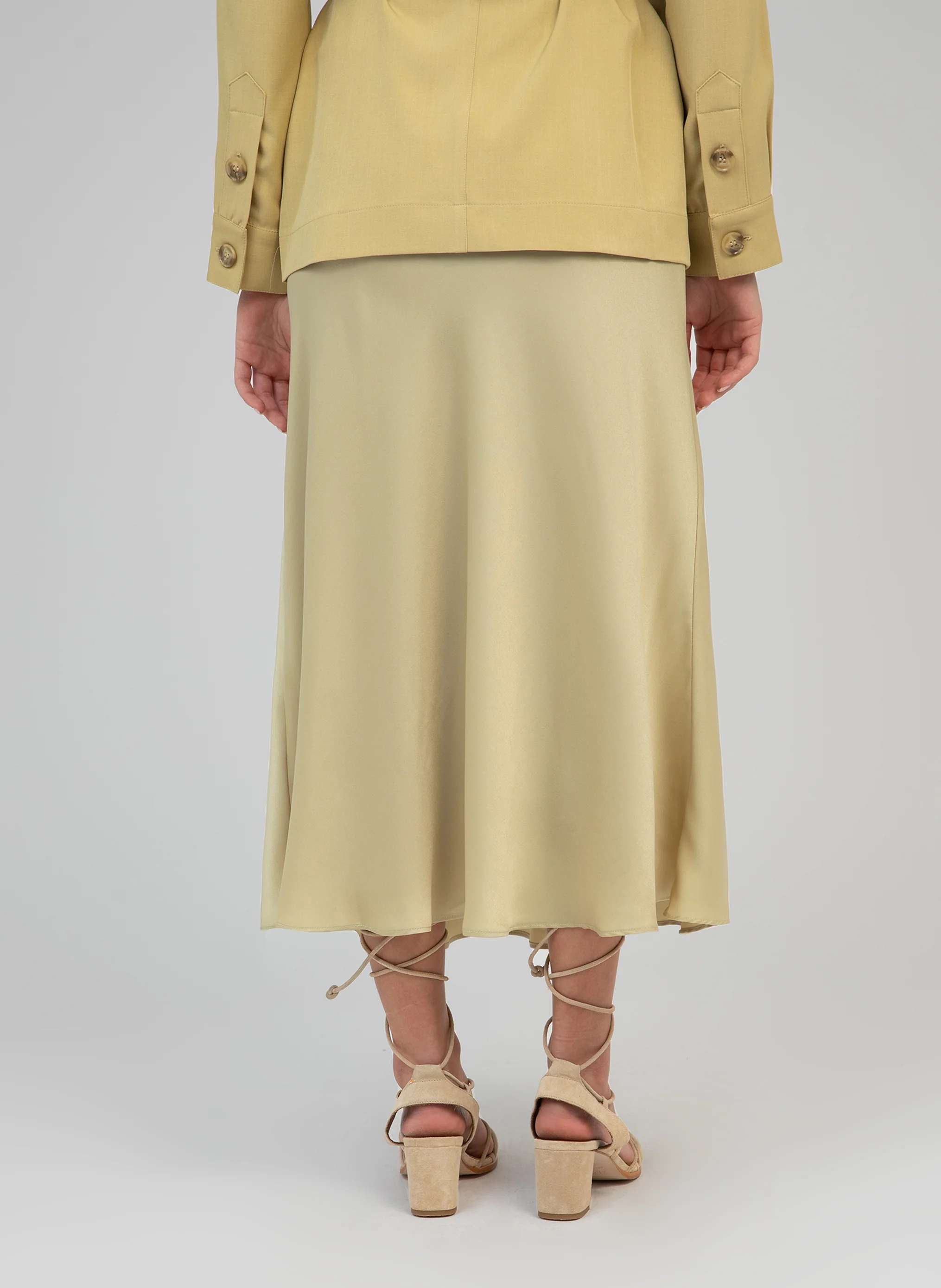 JUPE MIDI JANIALA anis - Image 4