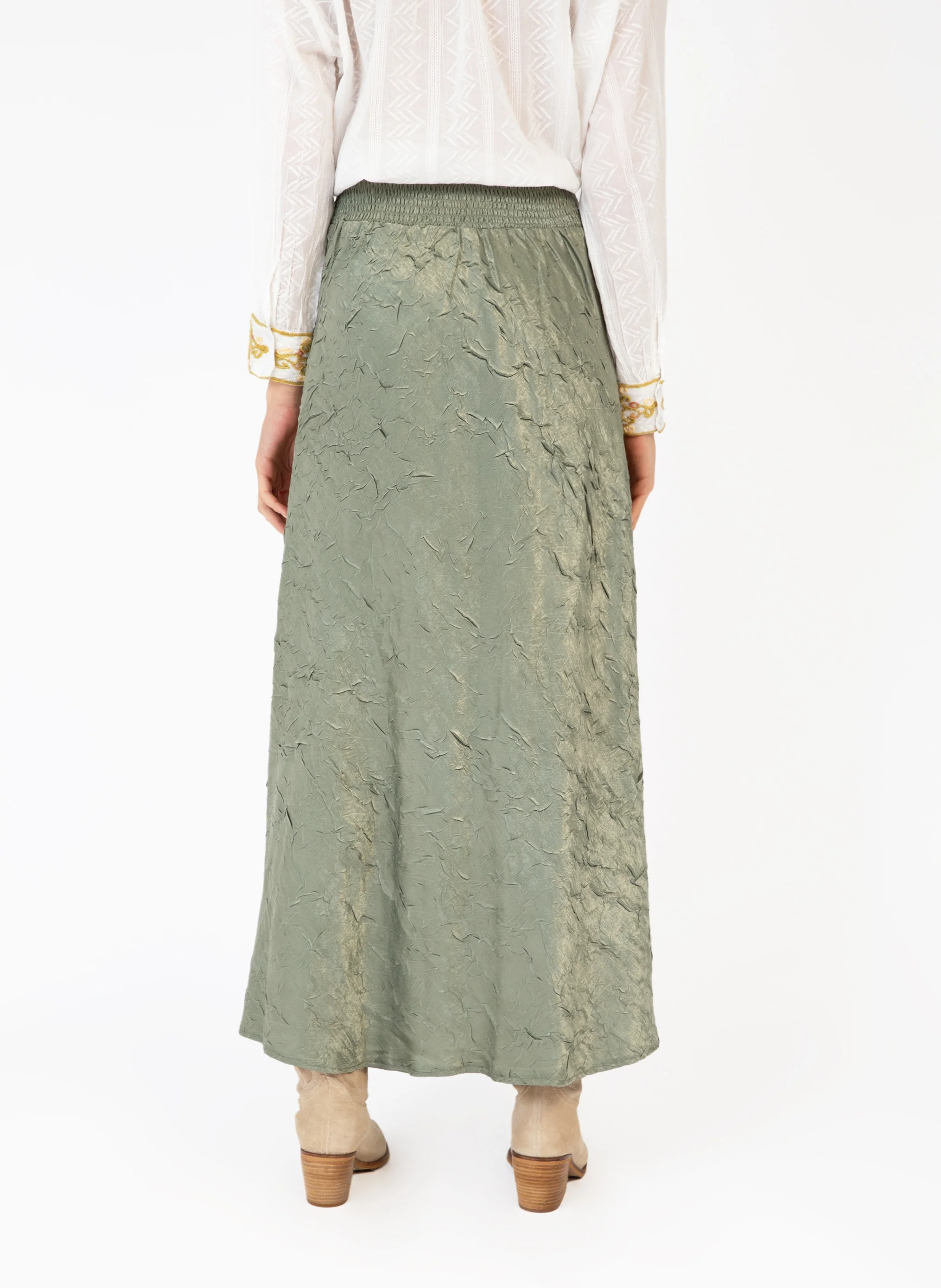JUPE MIDI JANINA tilleul - Image 4