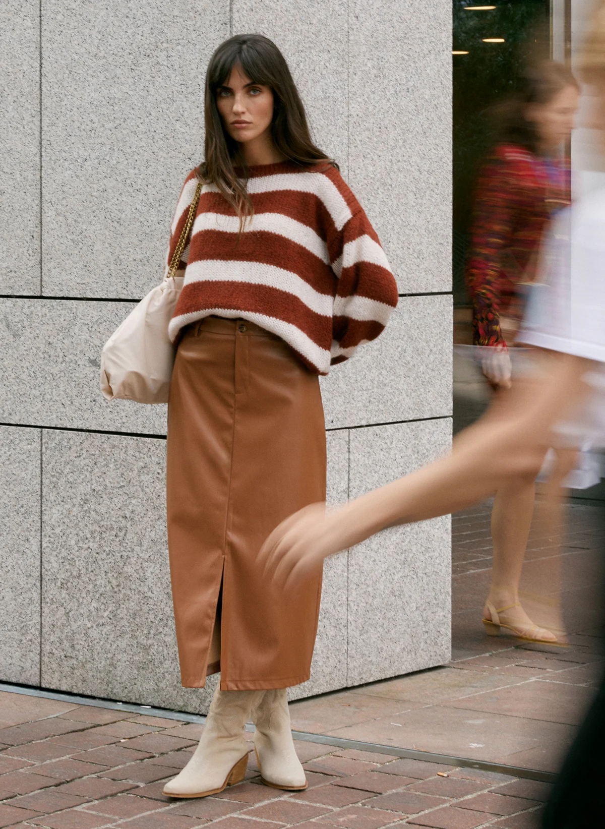 JUPE MIDI JULINA camel