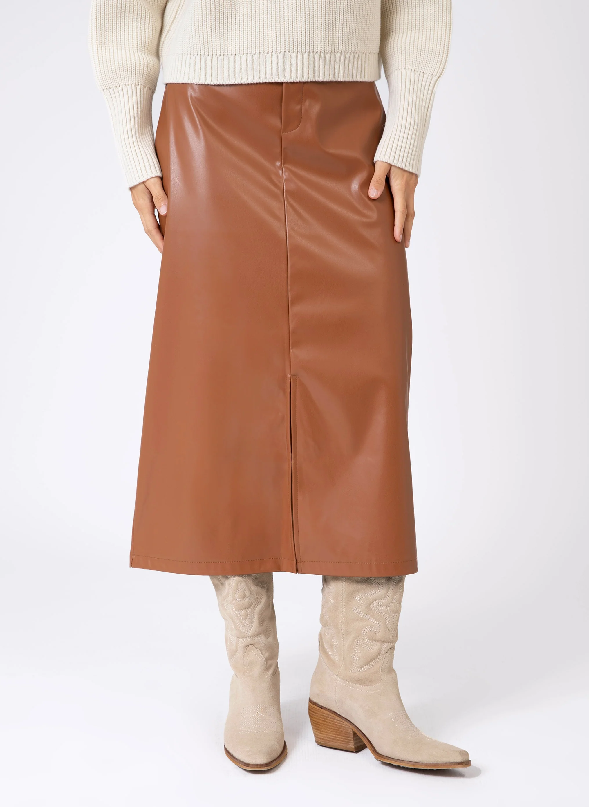 JUPE MIDI JULINA camel - Image 2