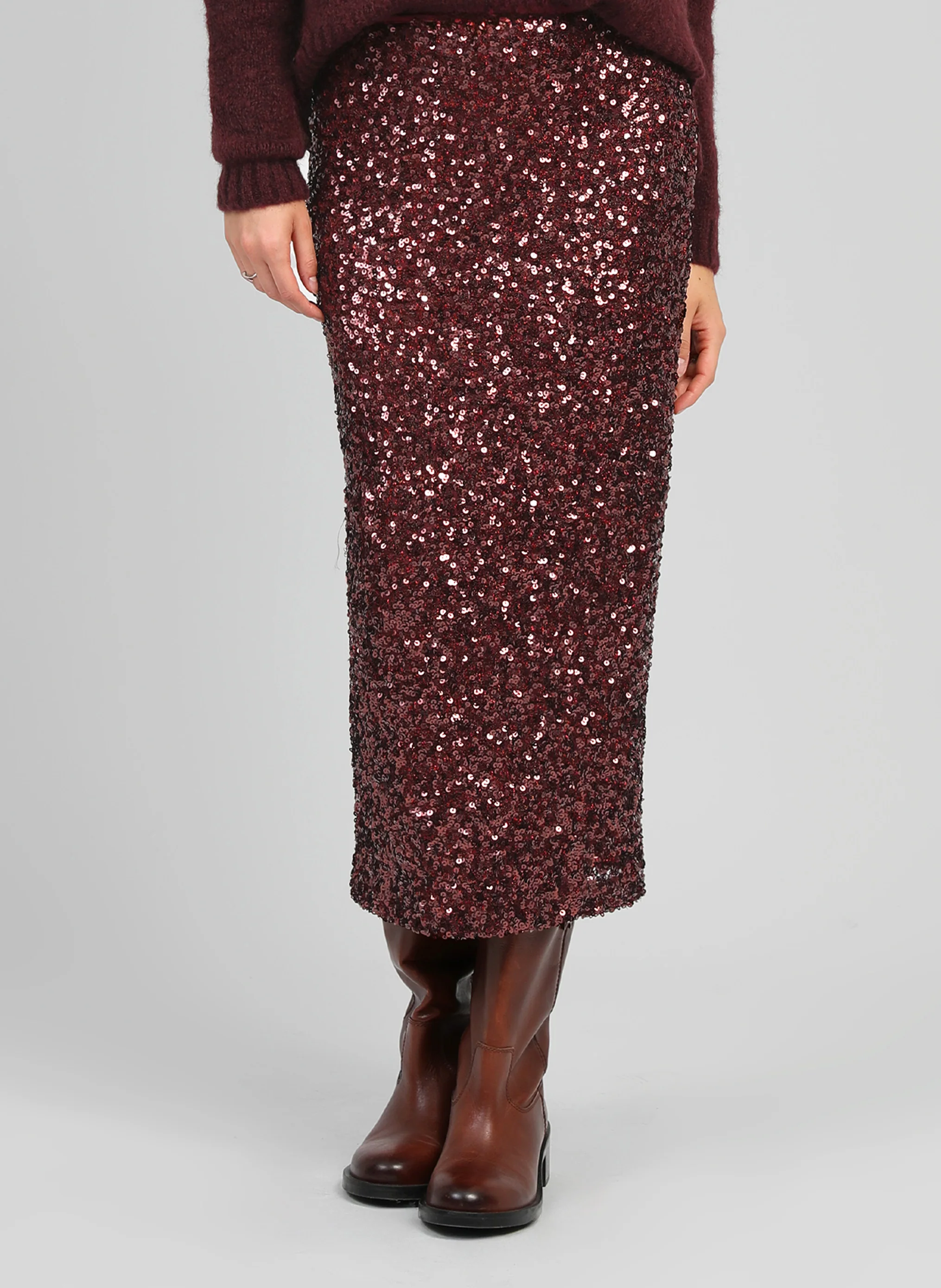 JUPE MIDI JURYFA wine - Image 3