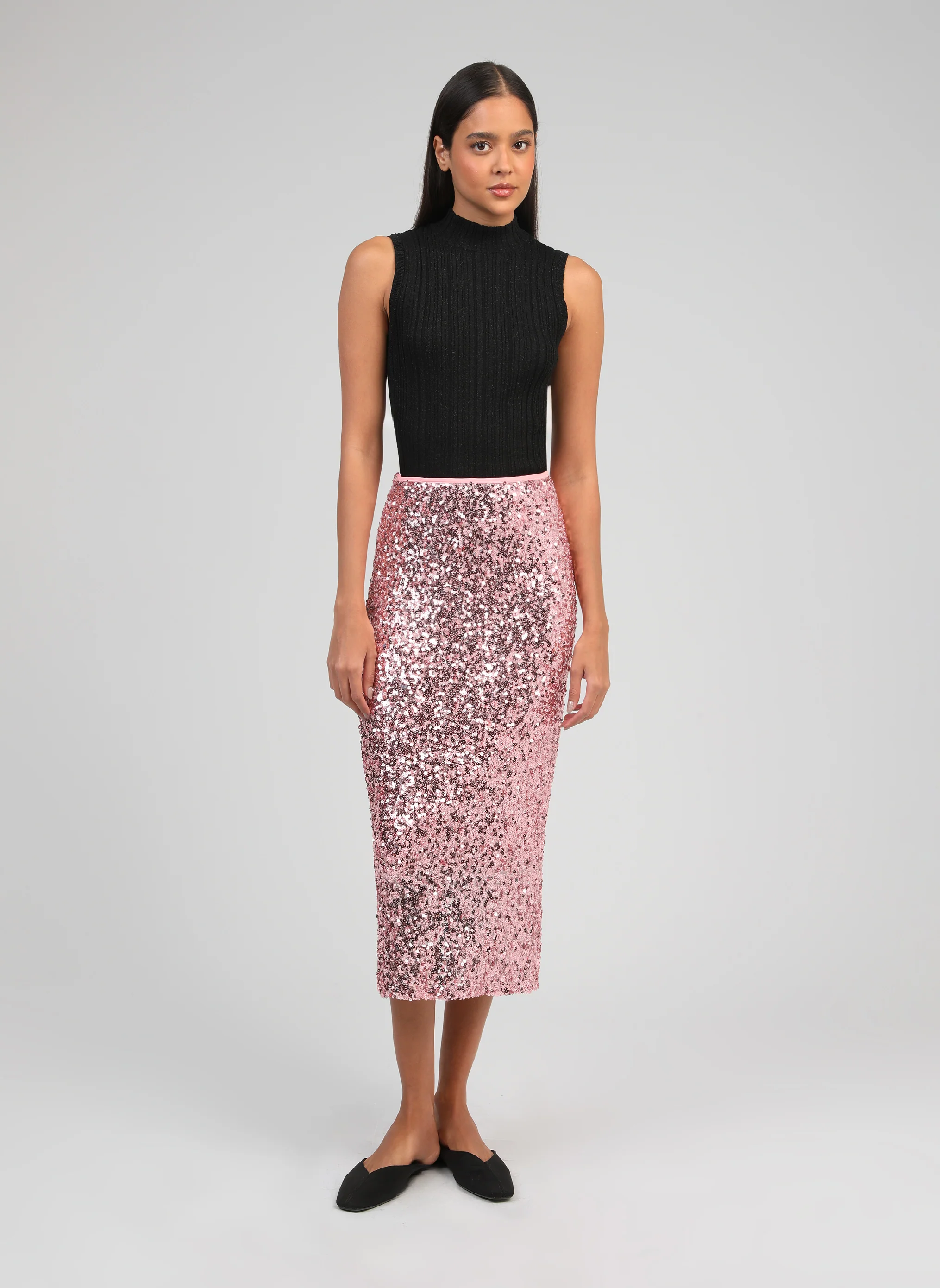 JUPE MIDI JURYFALA rose