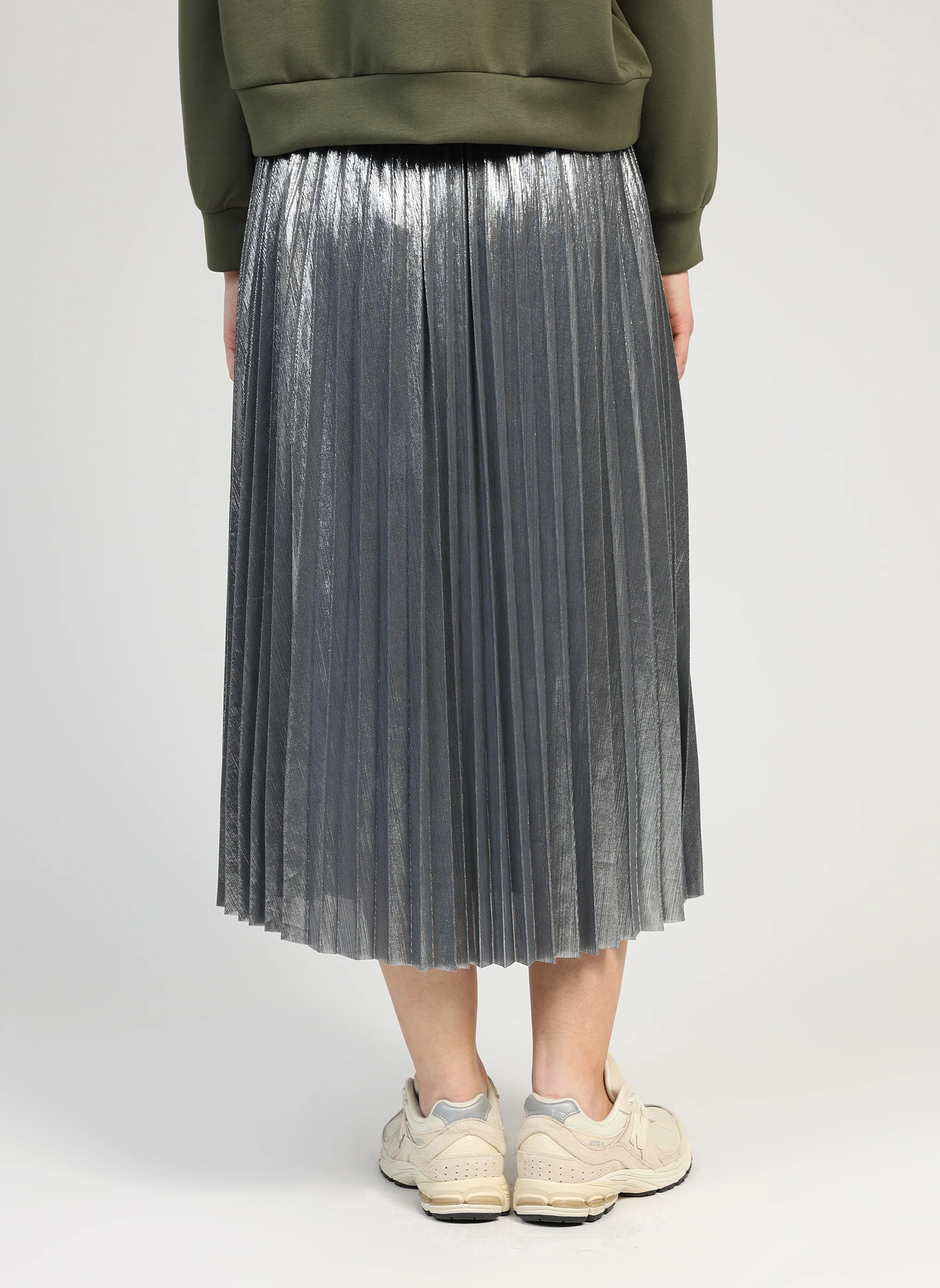 JUPE MIDI JUSTINNA argent - Image 6