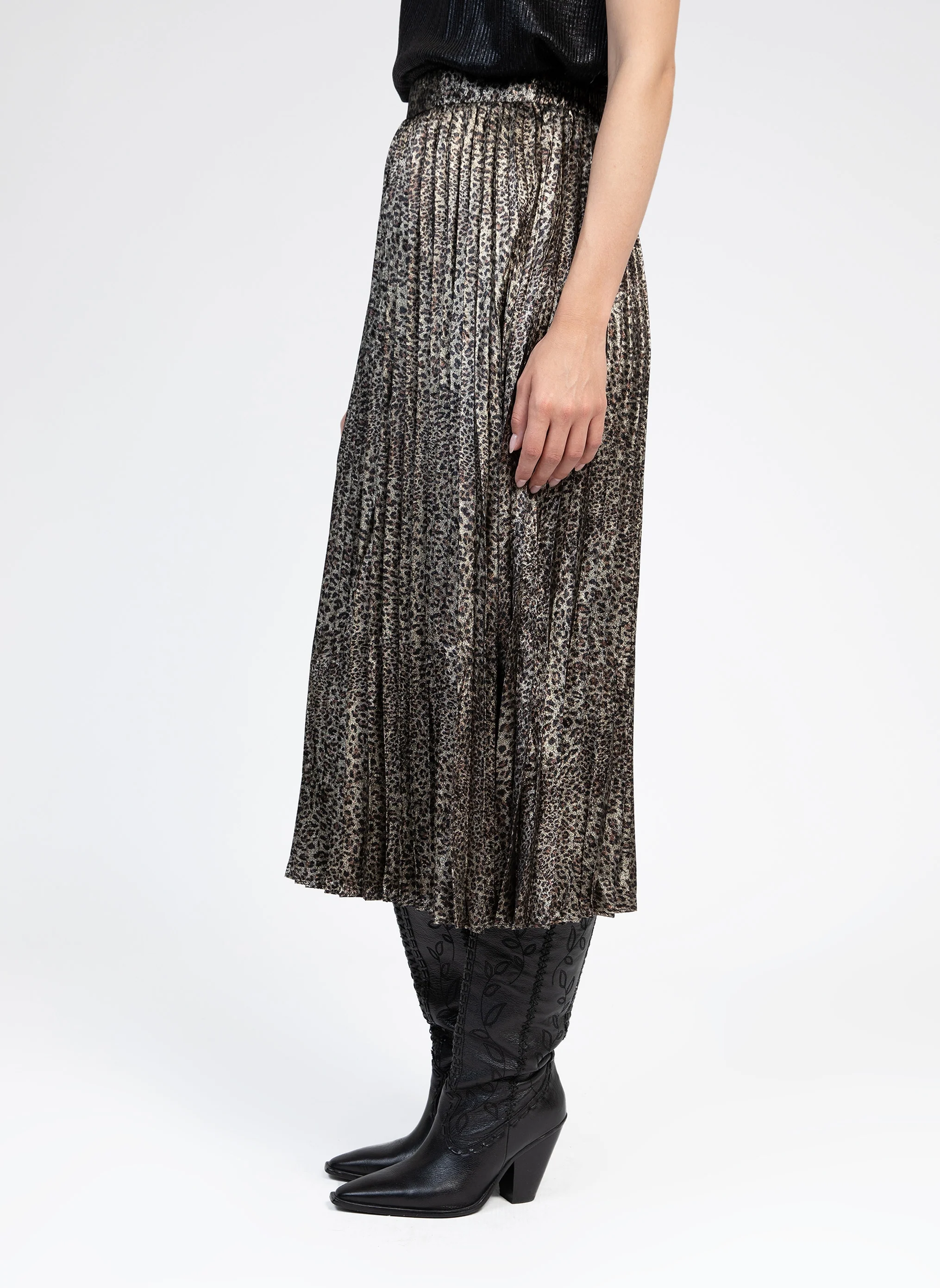 JUPE MIDI JUSTIVA leopard - Image 4
