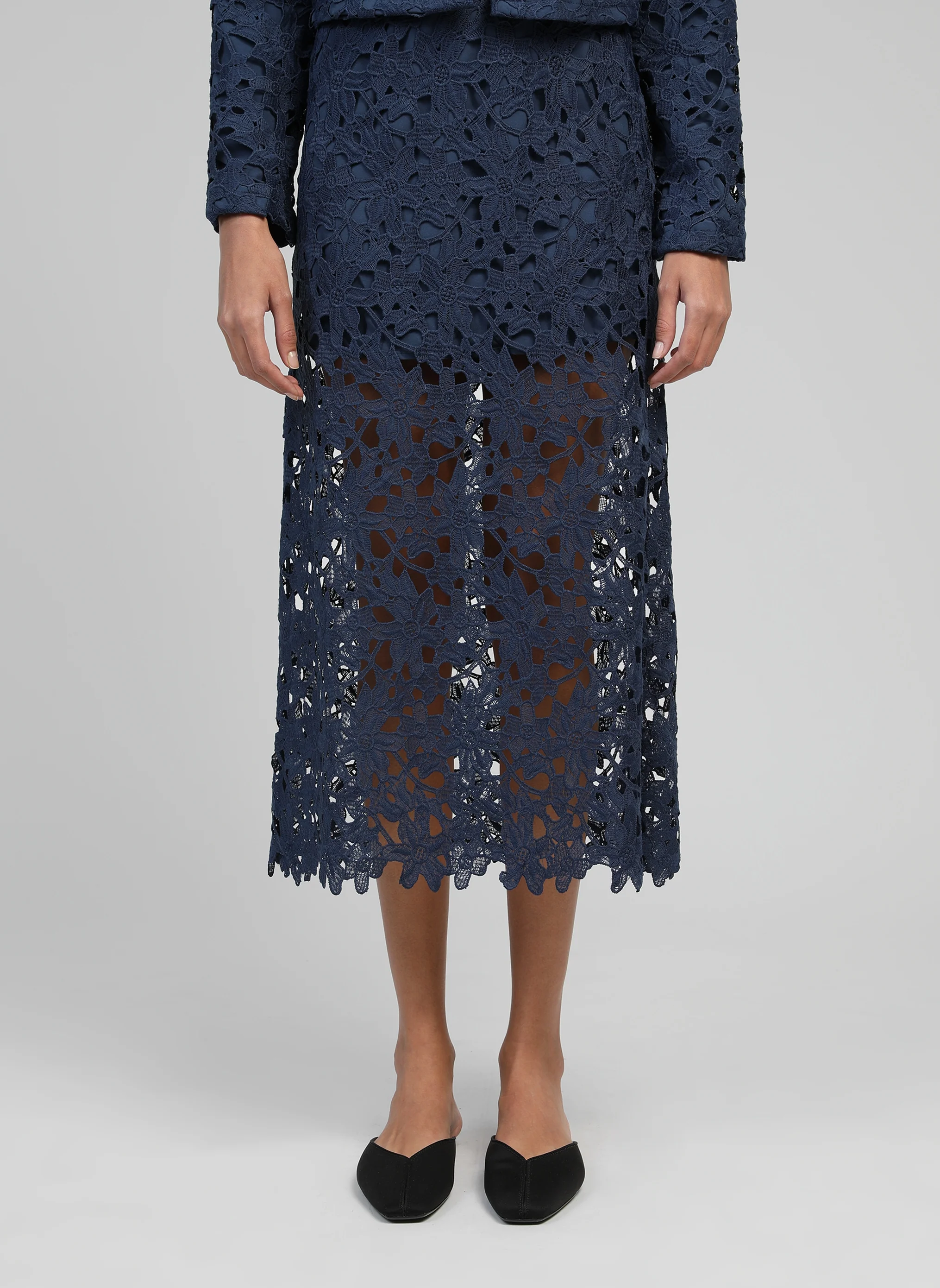 JUPE MIDI JUVY marine - Image 3
