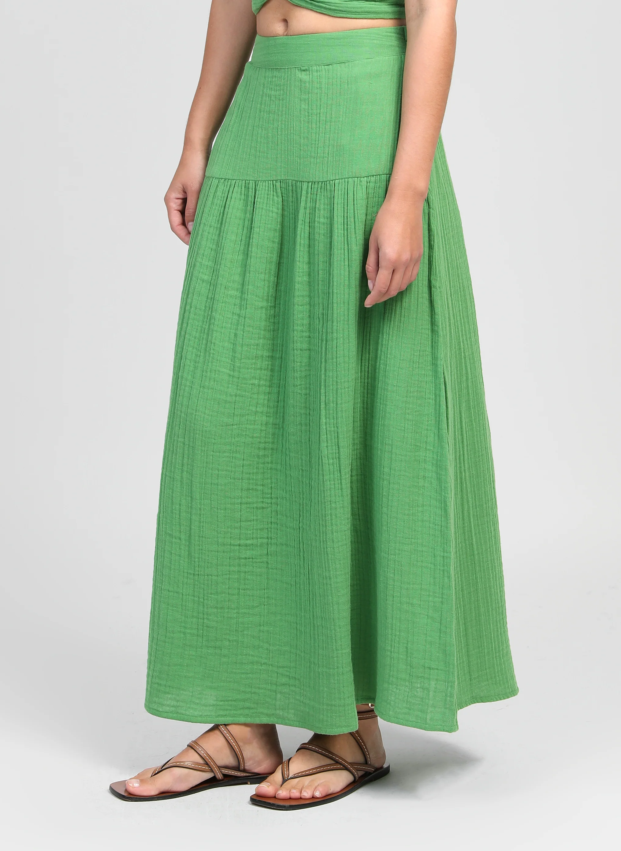 JUPE MIDI RITHA vert - Image 3