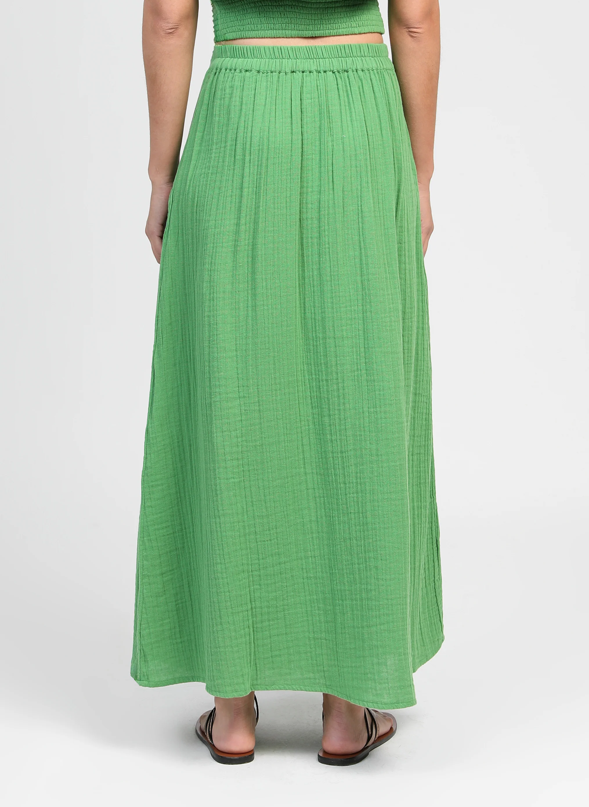 JUPE MIDI RITHA vert - Image 4