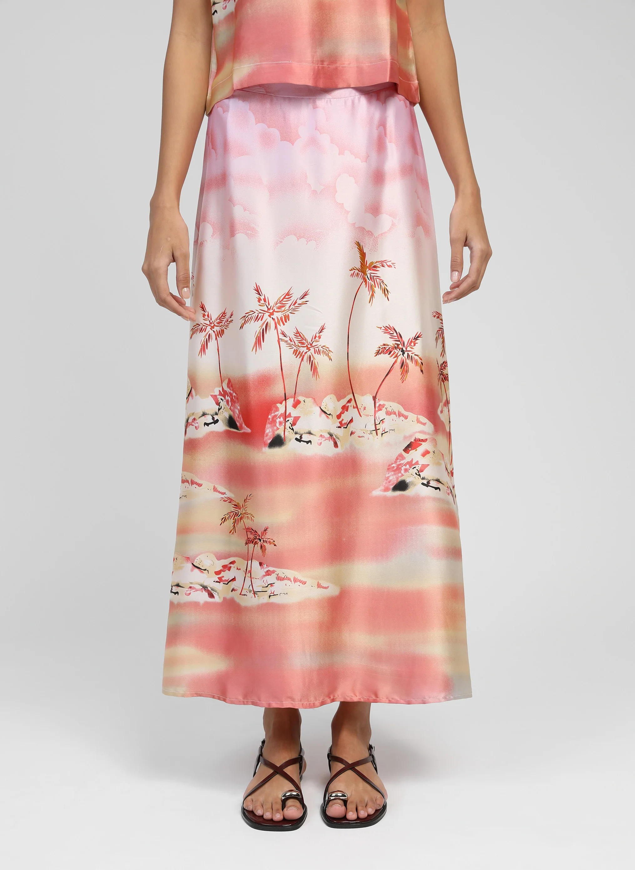 JUPE MIDI ROBILOU cabana rose - Image 3