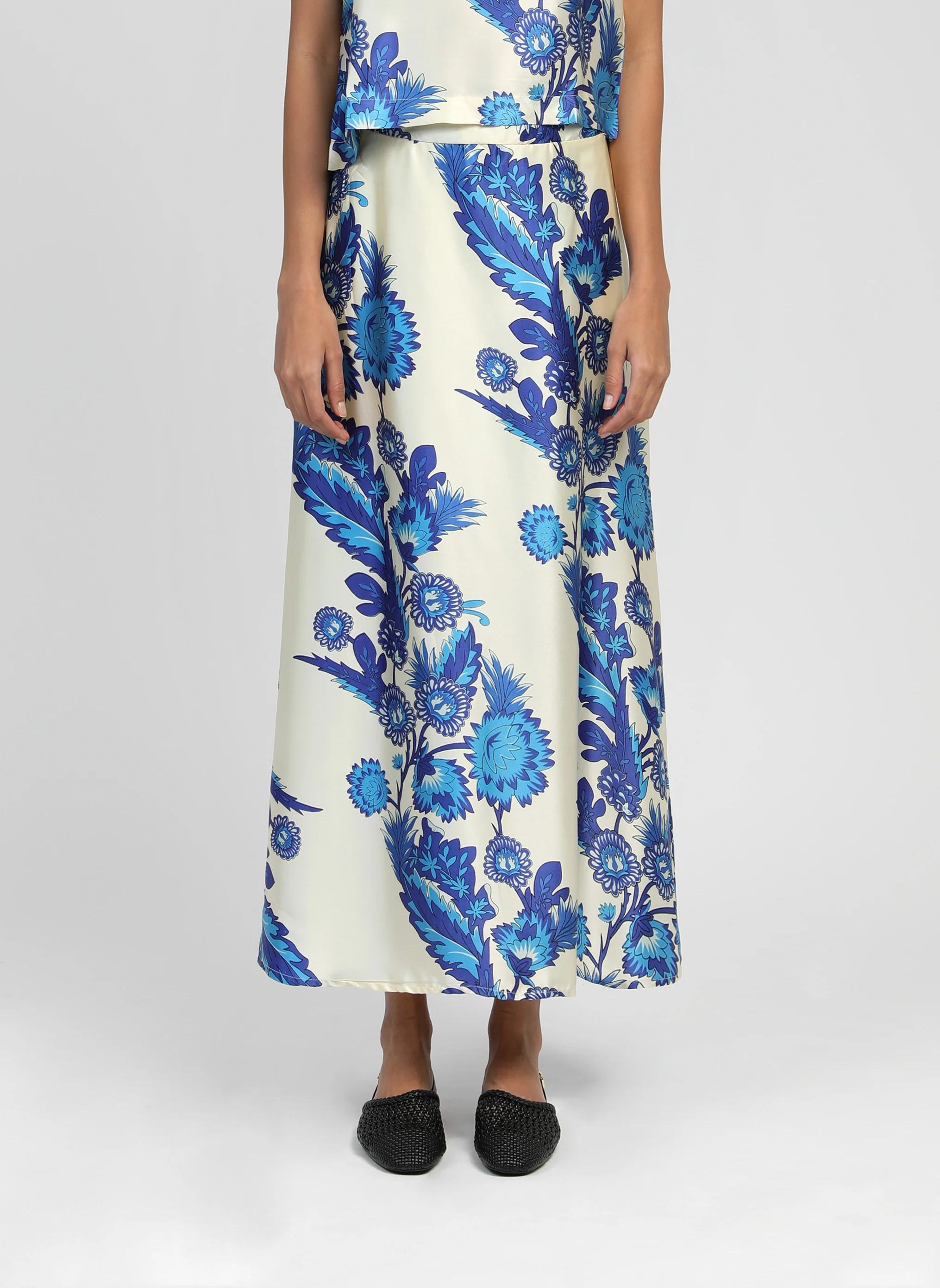 JUPE MIDI ROBILOU florida bleu - Image 3