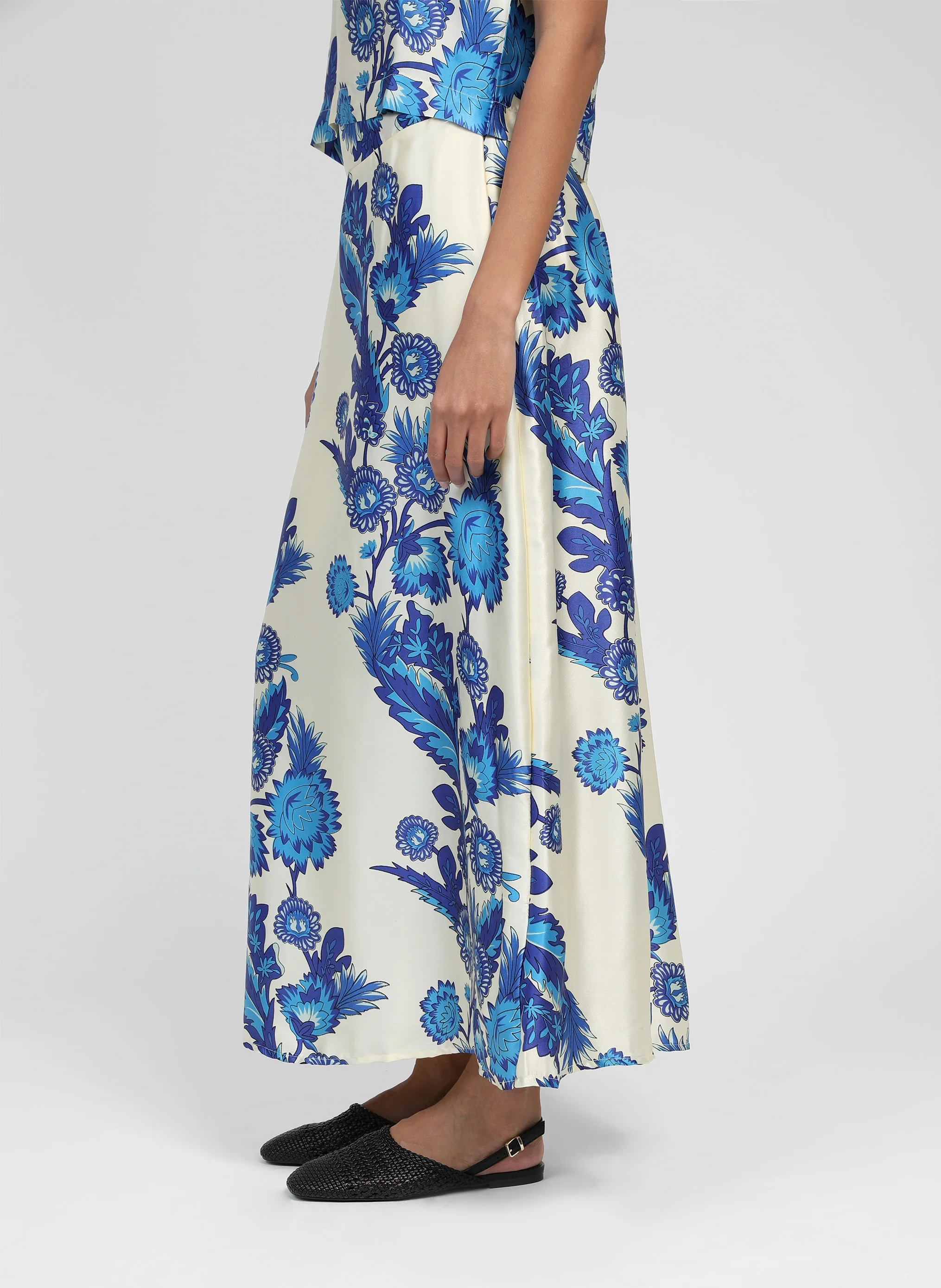 JUPE MIDI ROBILOU florida bleu - Image 4