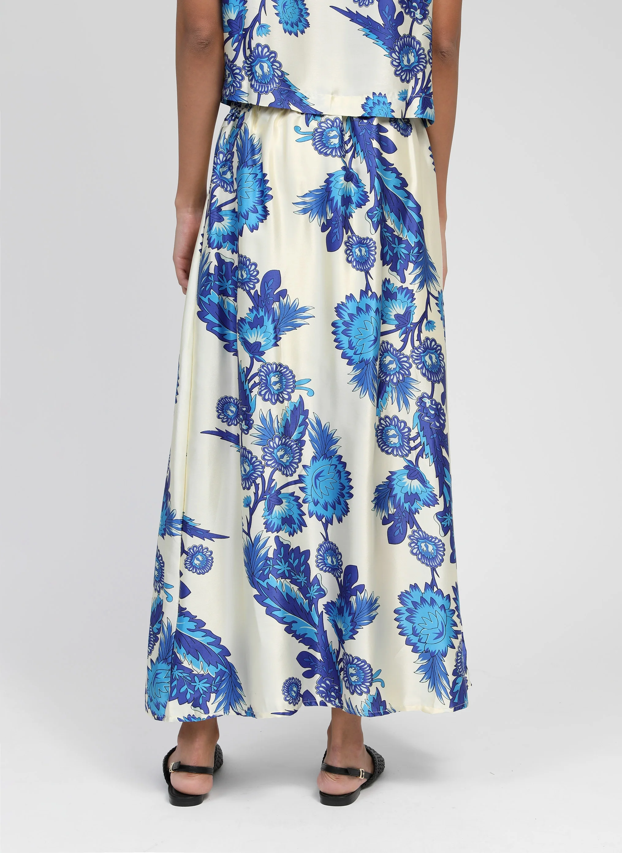 JUPE MIDI ROBILOU florida bleu - Image 5
