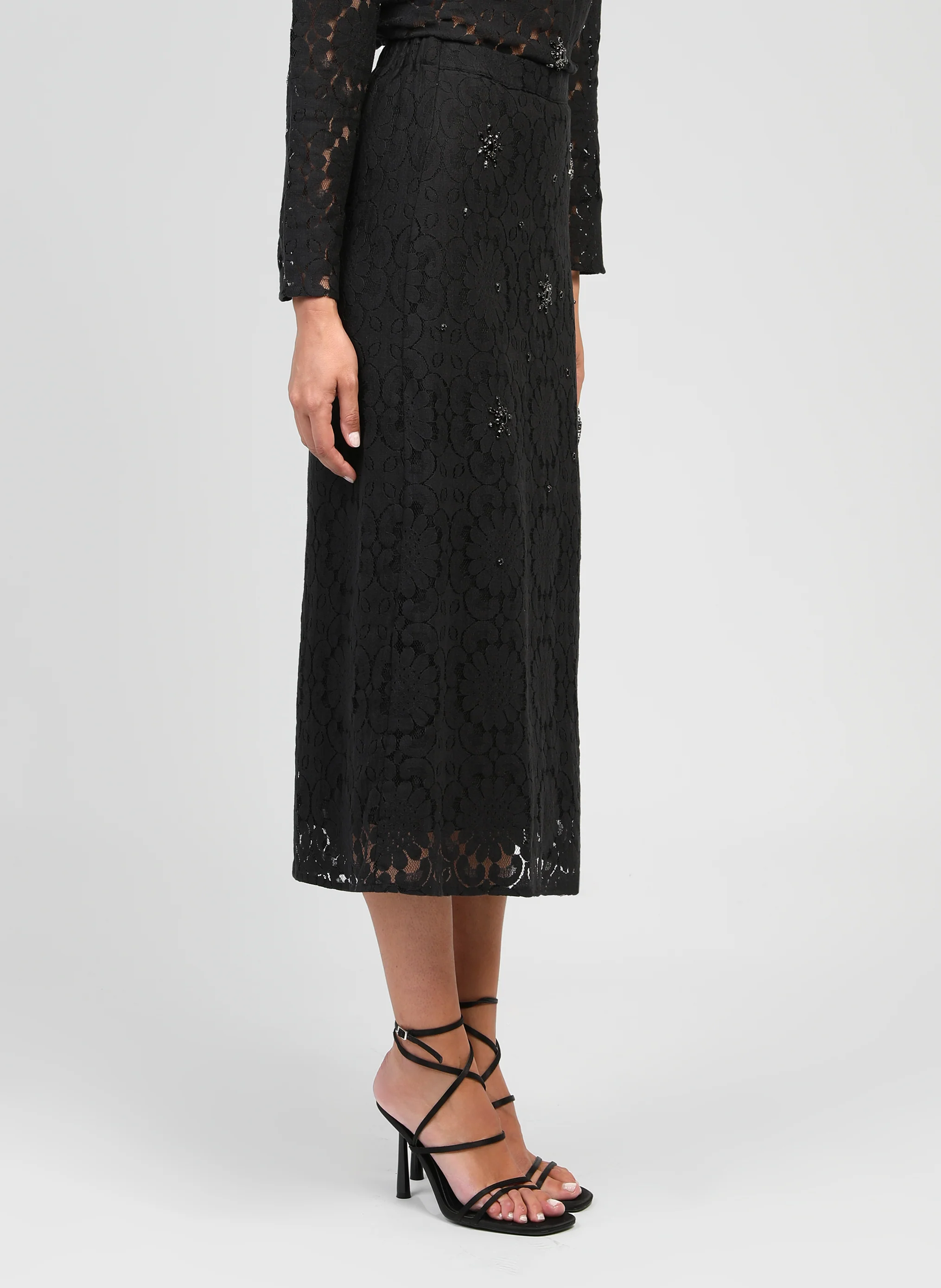 JUPE MIDI ROSALE noir - Image 5