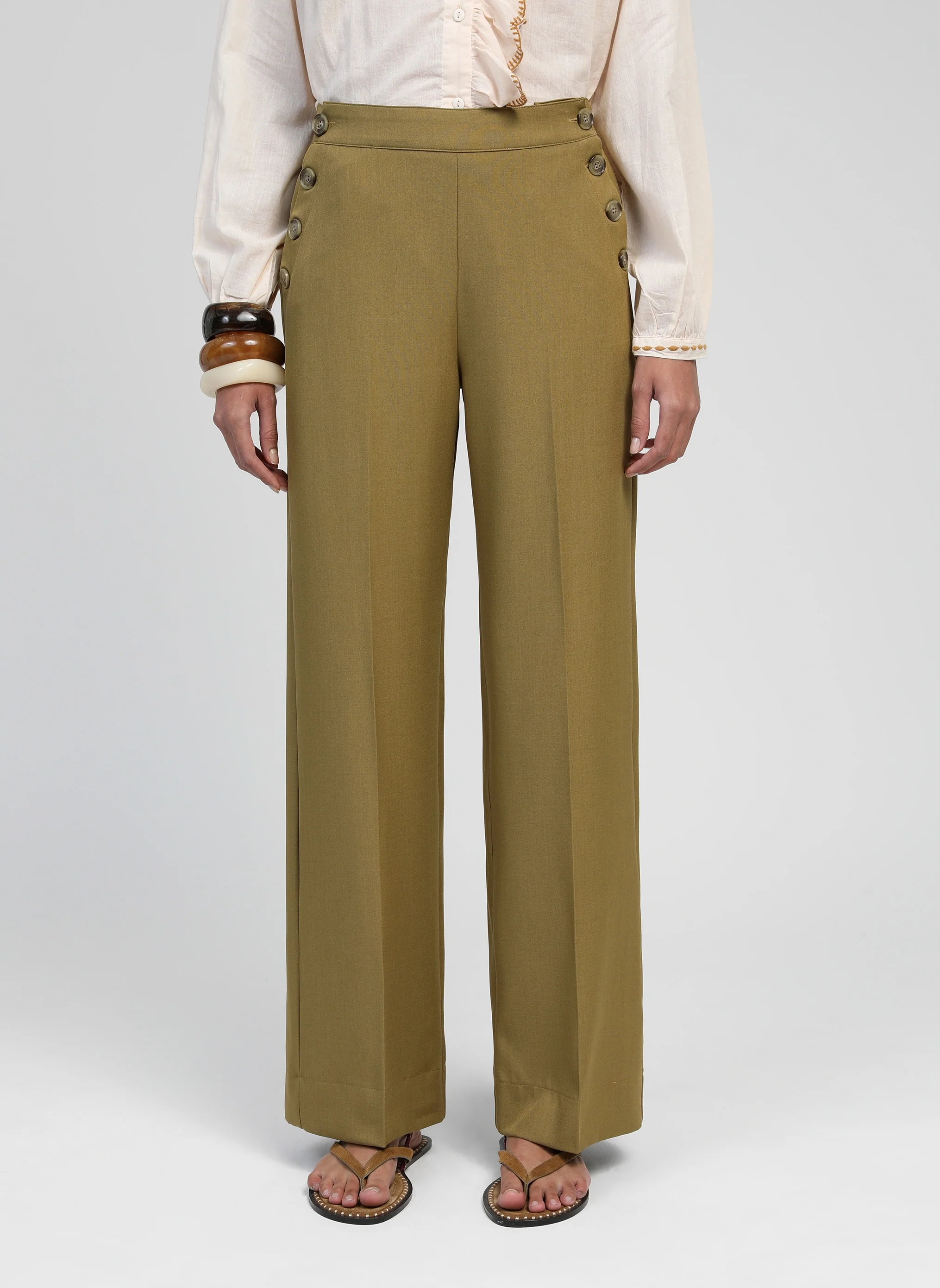 PANTALON PONARY olive - Image 3
