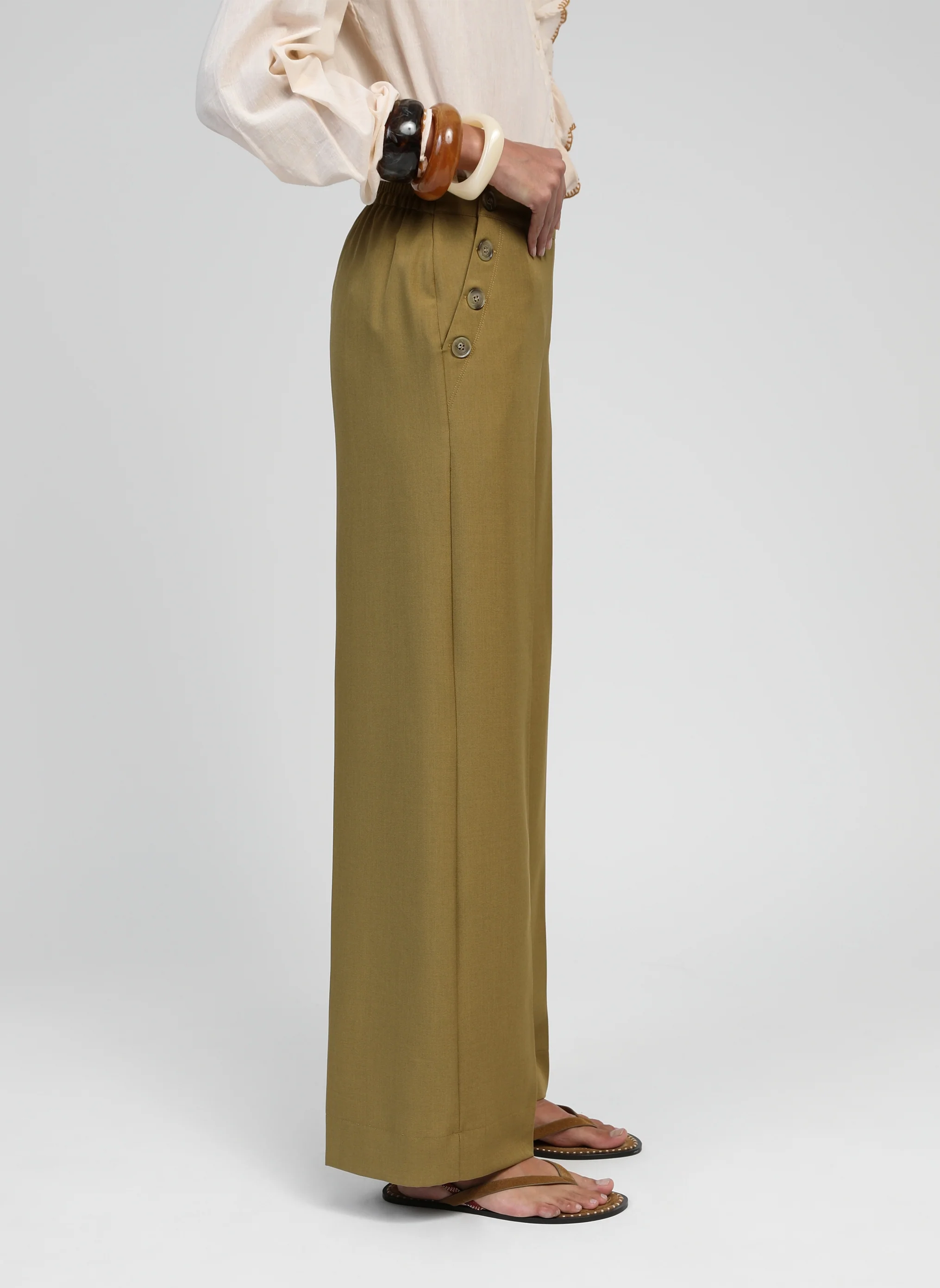PANTALON PONARY olive - Image 4