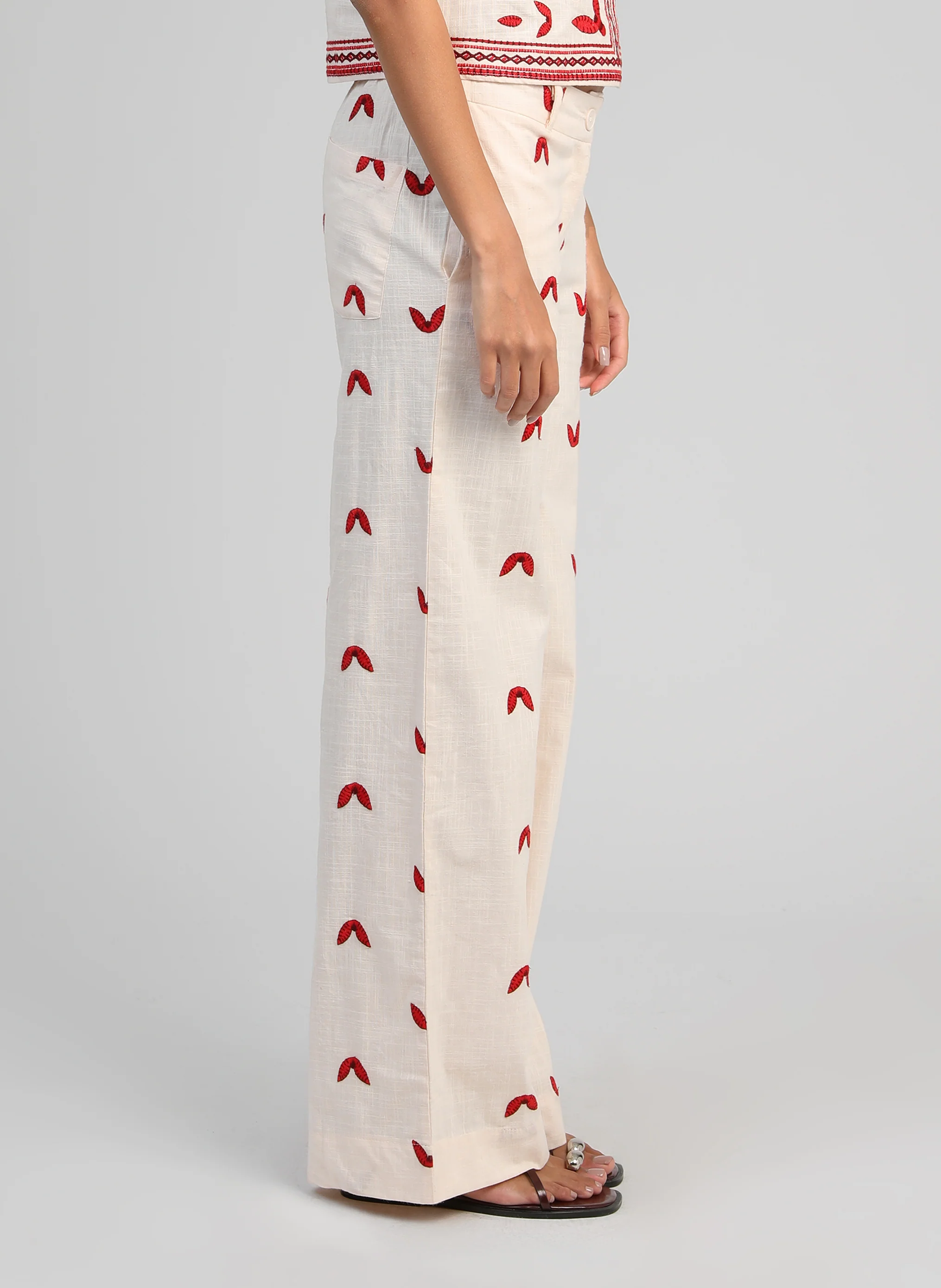 PANTALON ROMILA ecru - Image 4