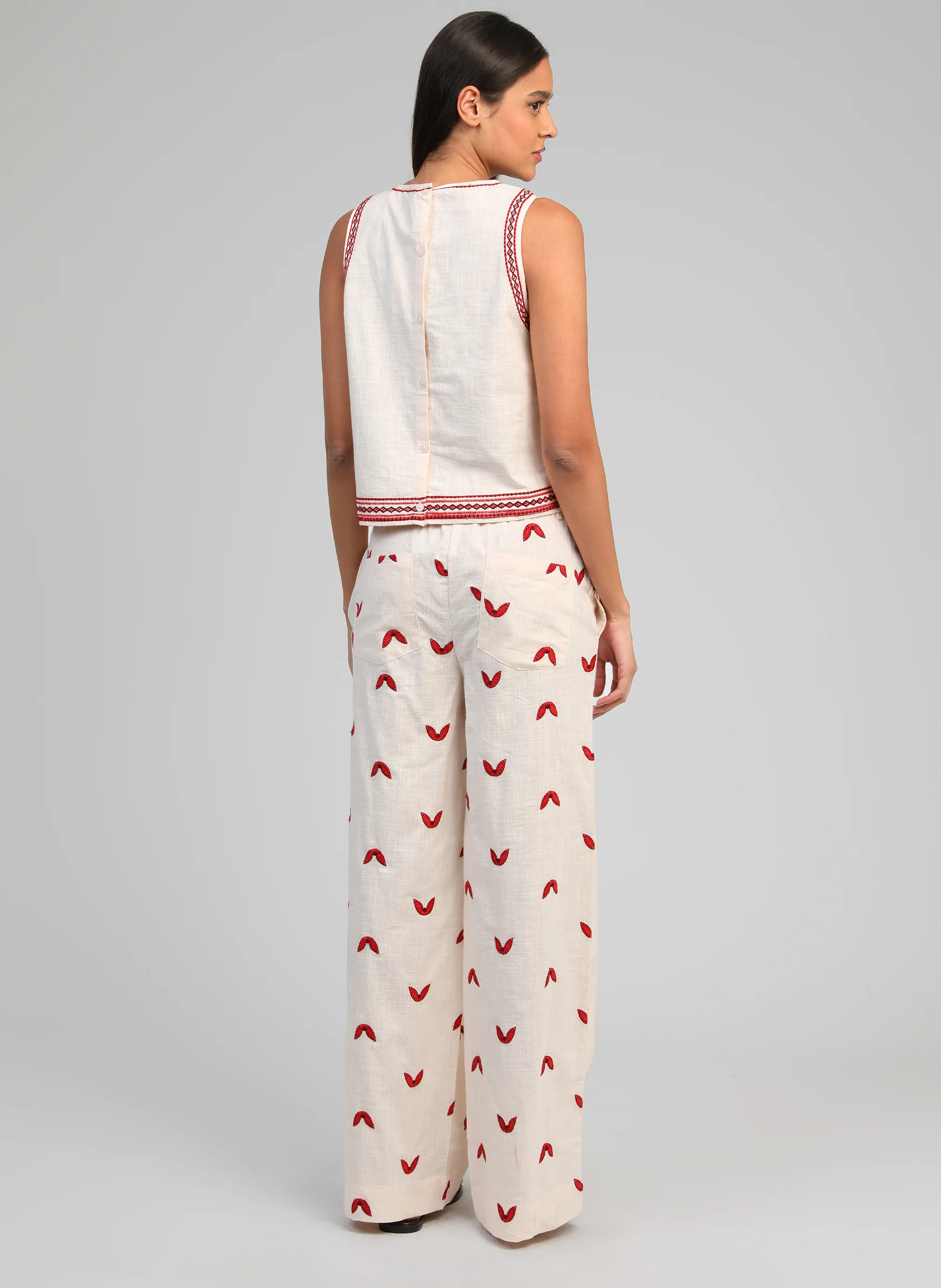 PANTALON ROMILA ecru - Image 5