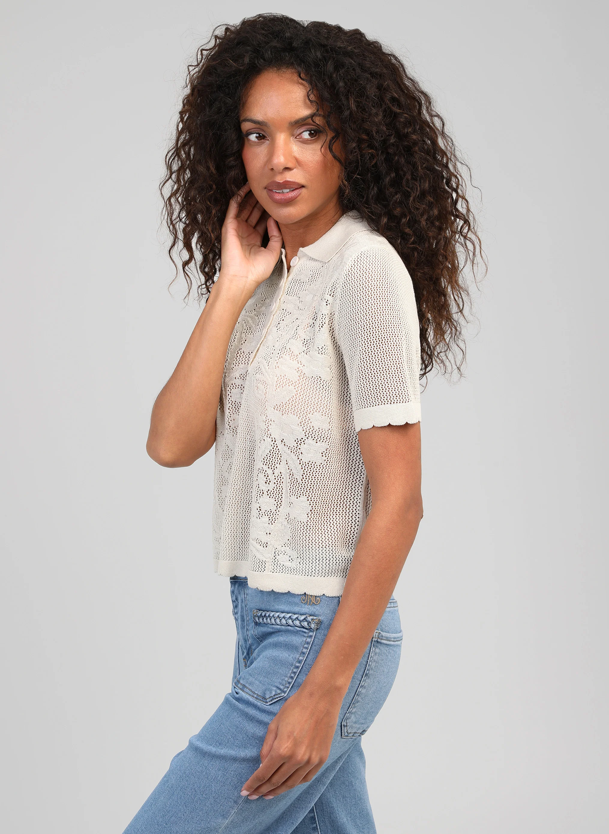 POLO NALEXIA ecru - Image 3