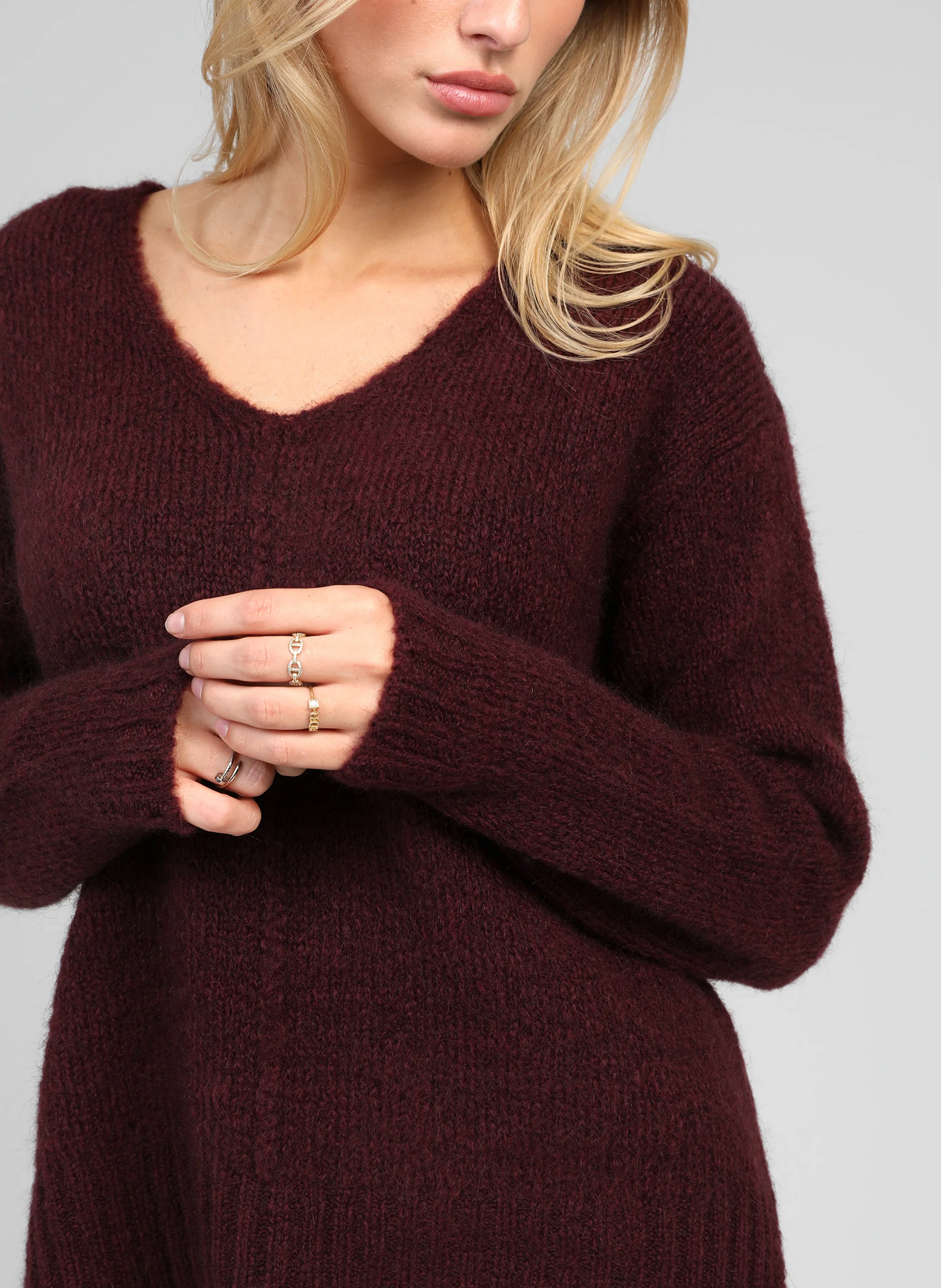 PULL LENOLI bordeaux - Image 2