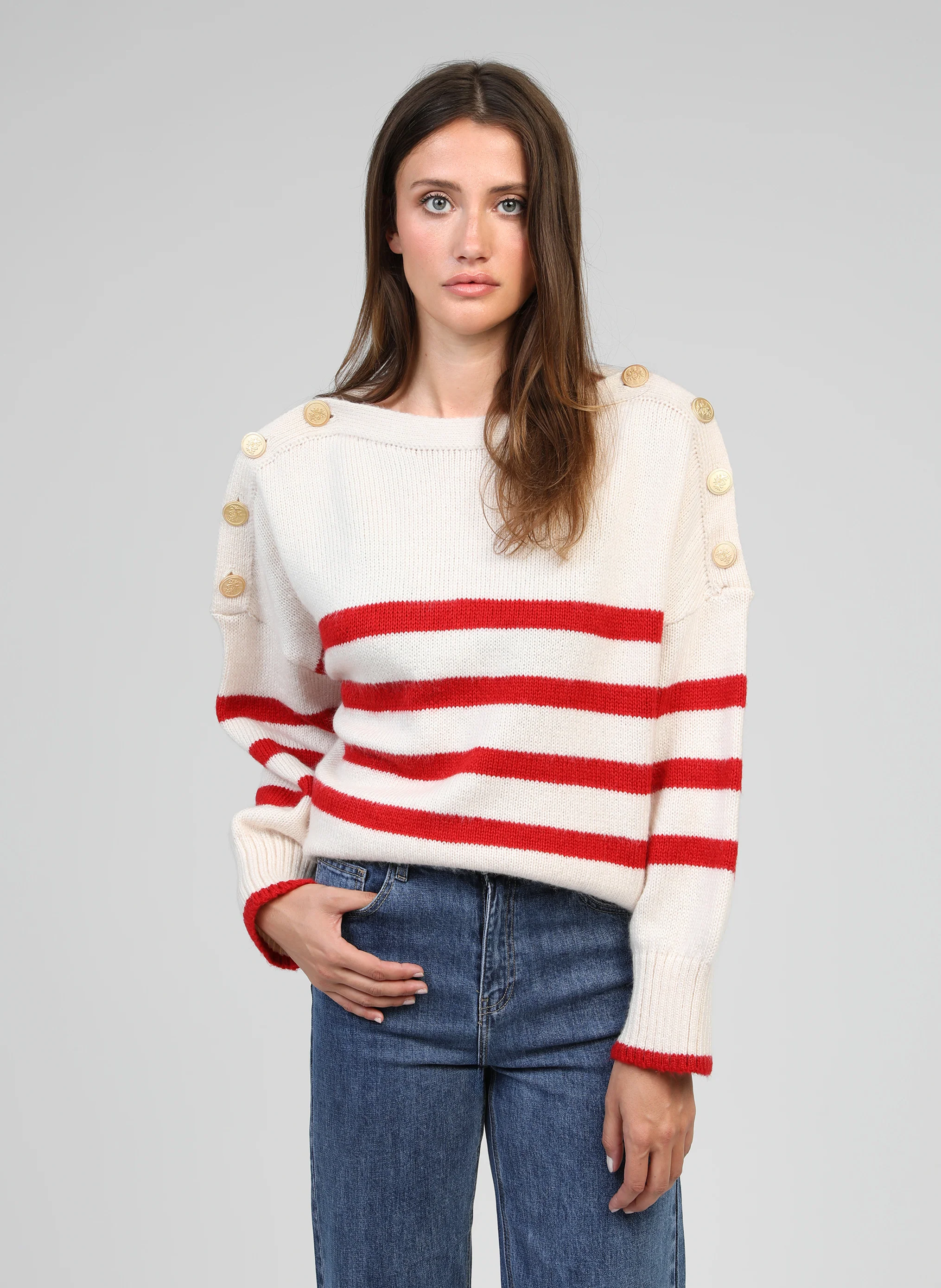 PULL LOTEFI rouge