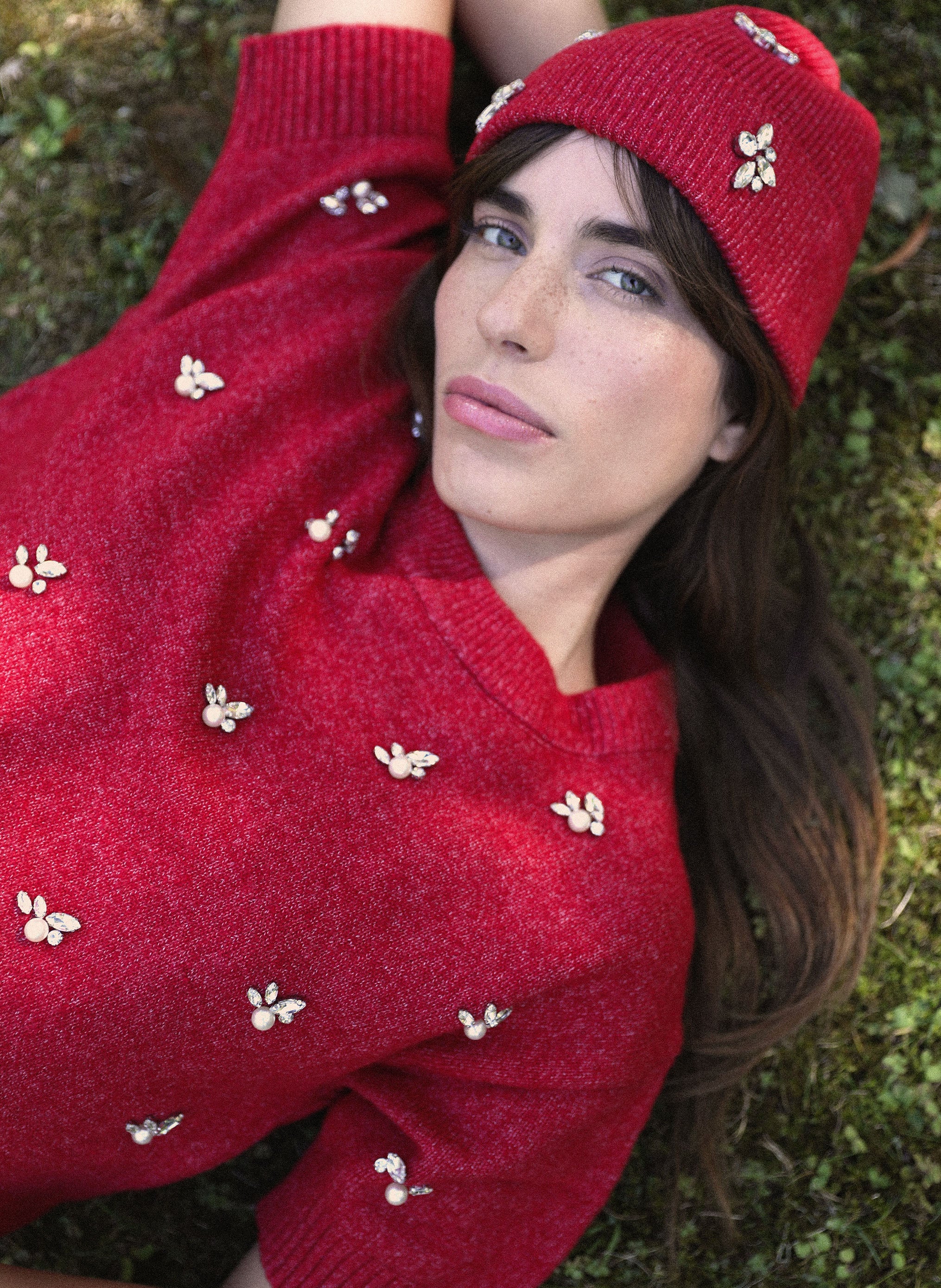 PULL NELIDA rouge
