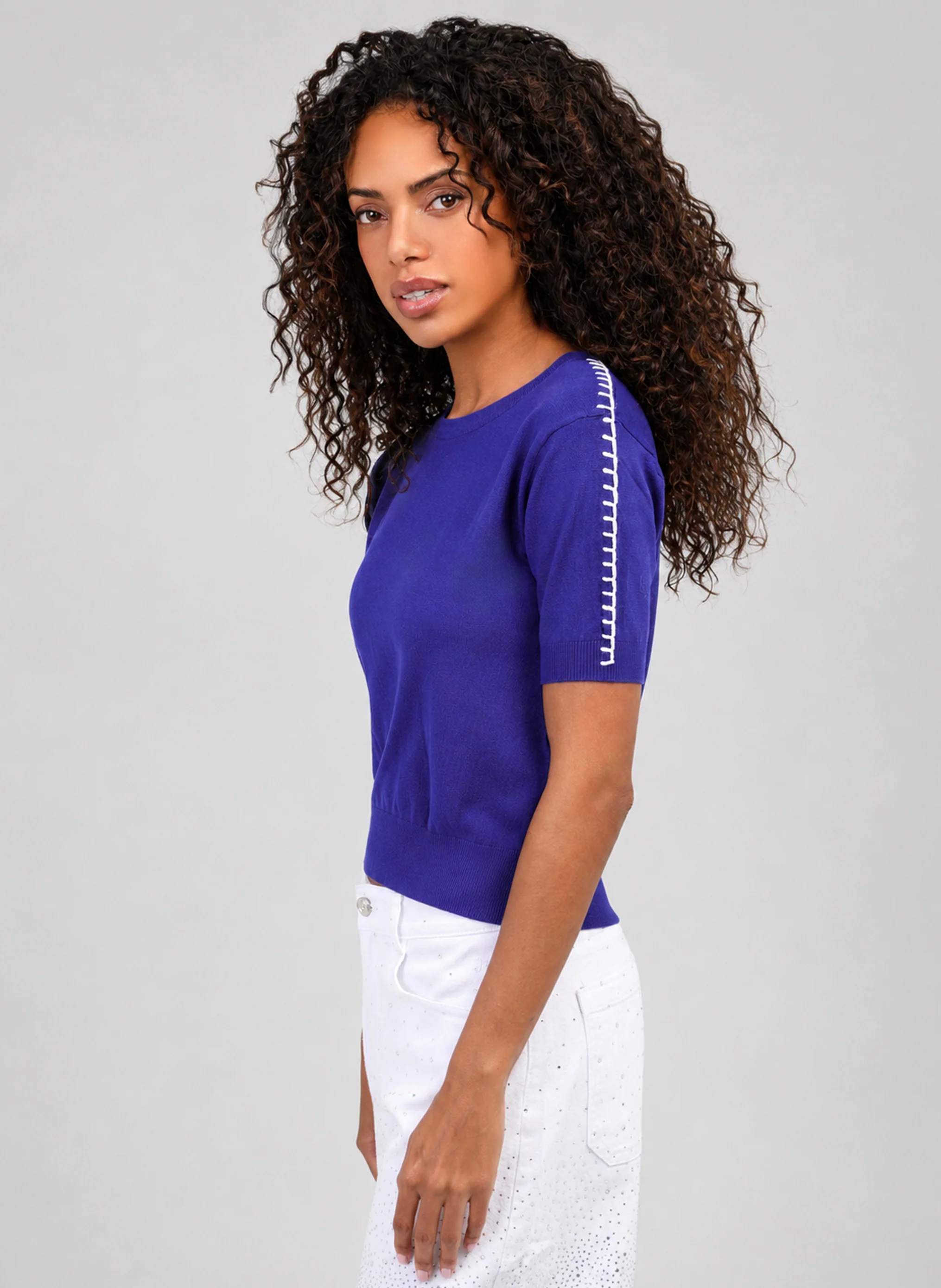 PULL NIKOLI bleu - Image 3