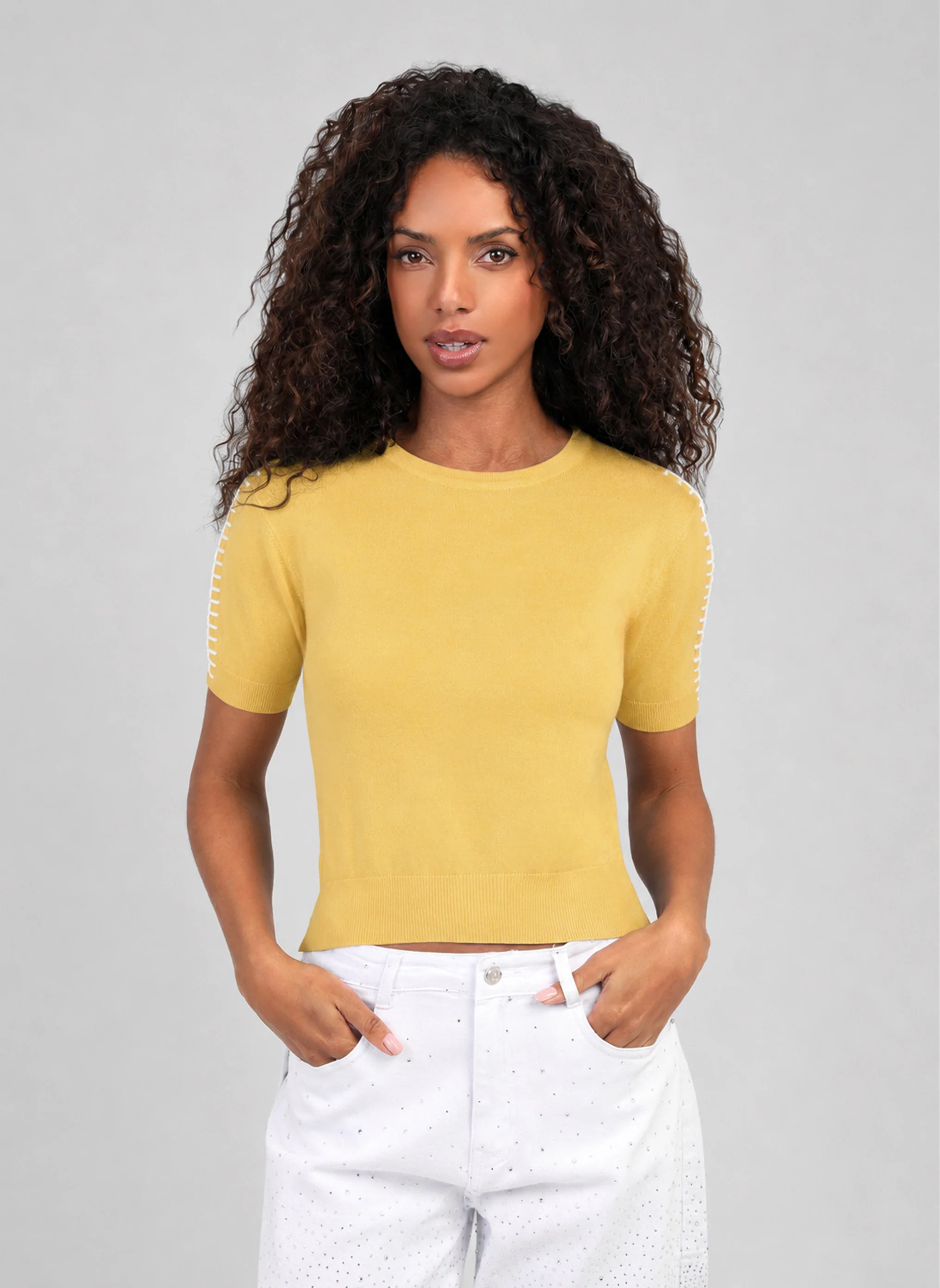 PULL NIKOLI jaune
