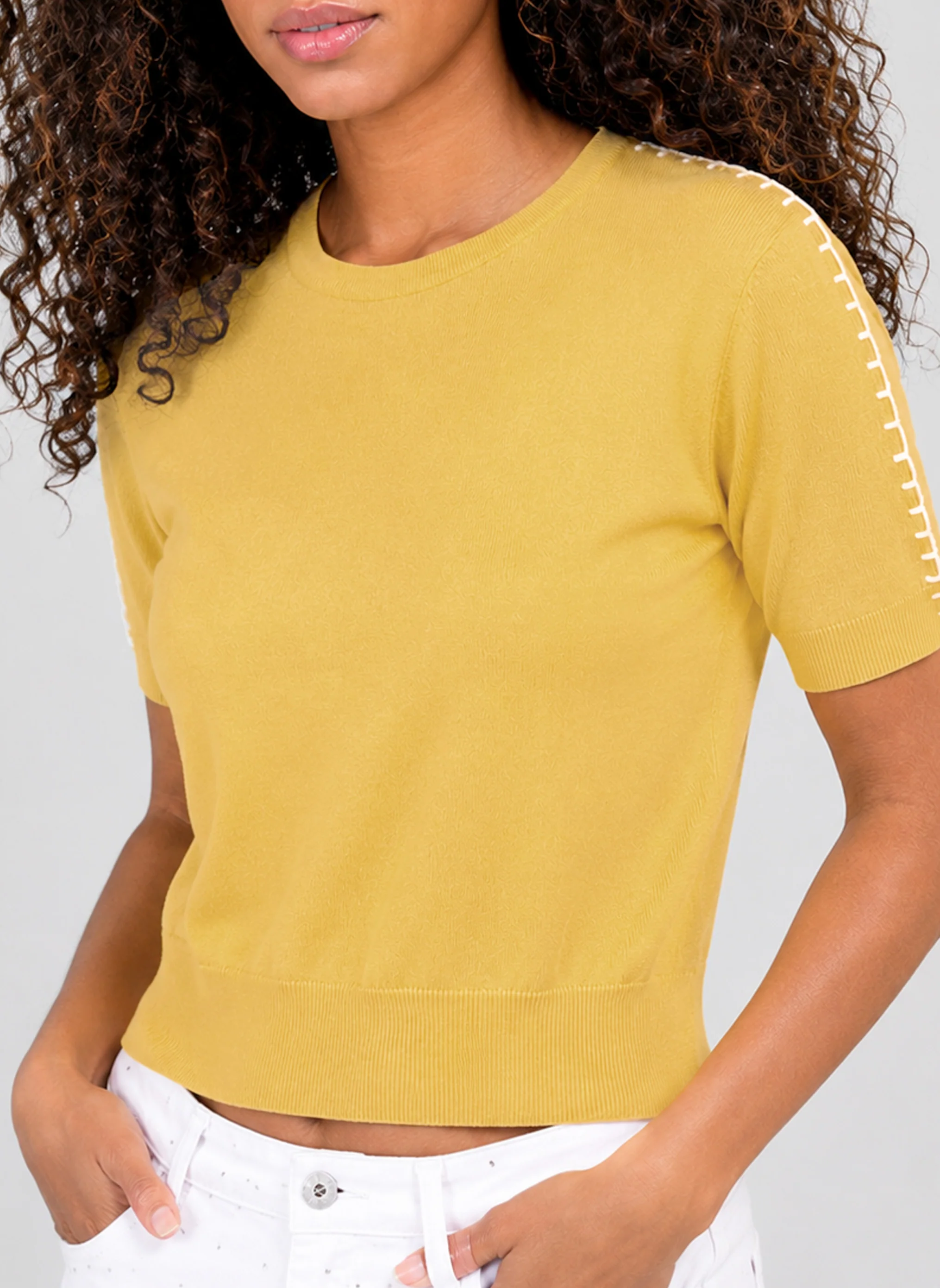 PULL NIKOLI jaune - Image 2