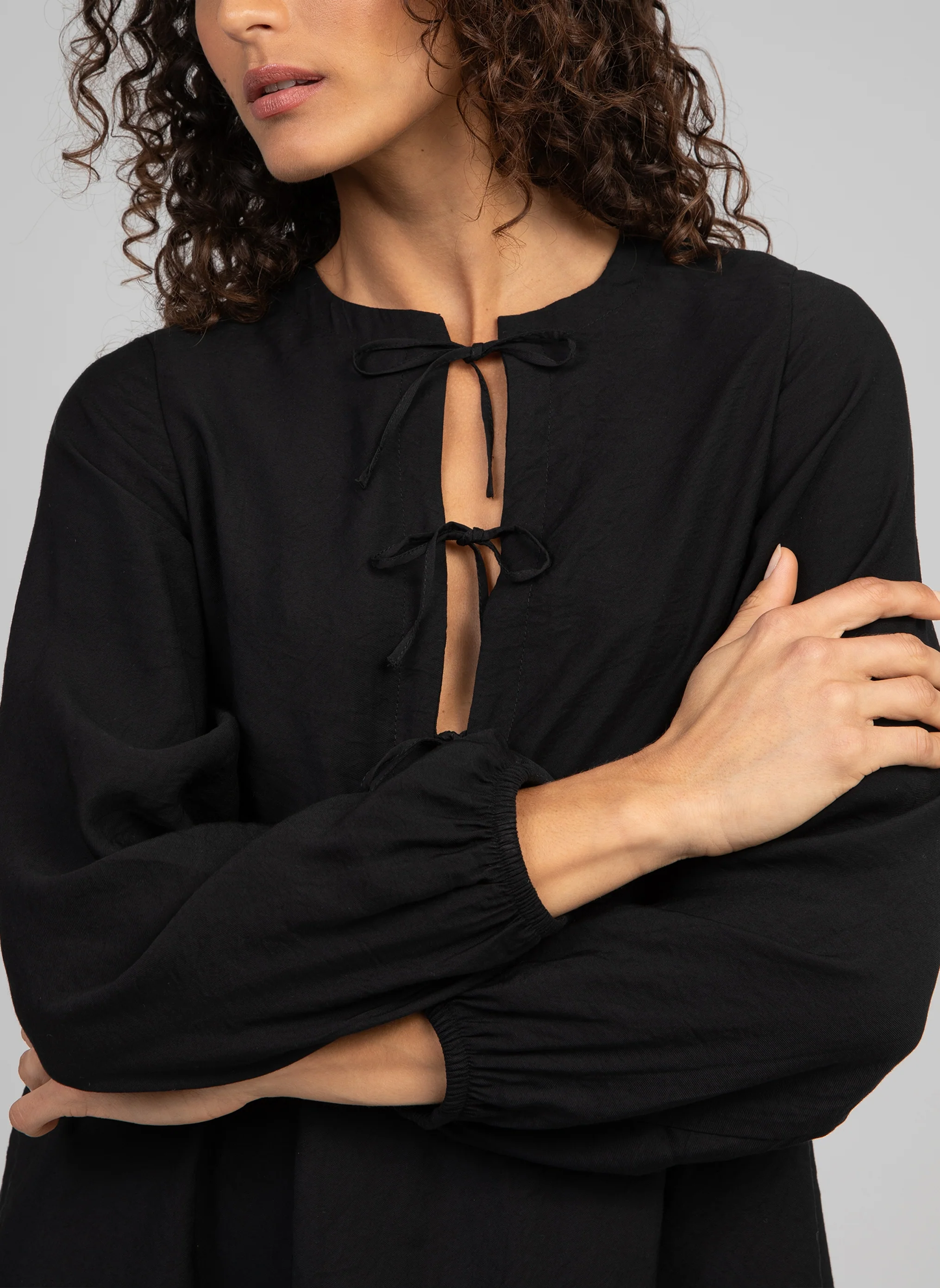 ROBE COURTE MANDILLA noir - Image 2