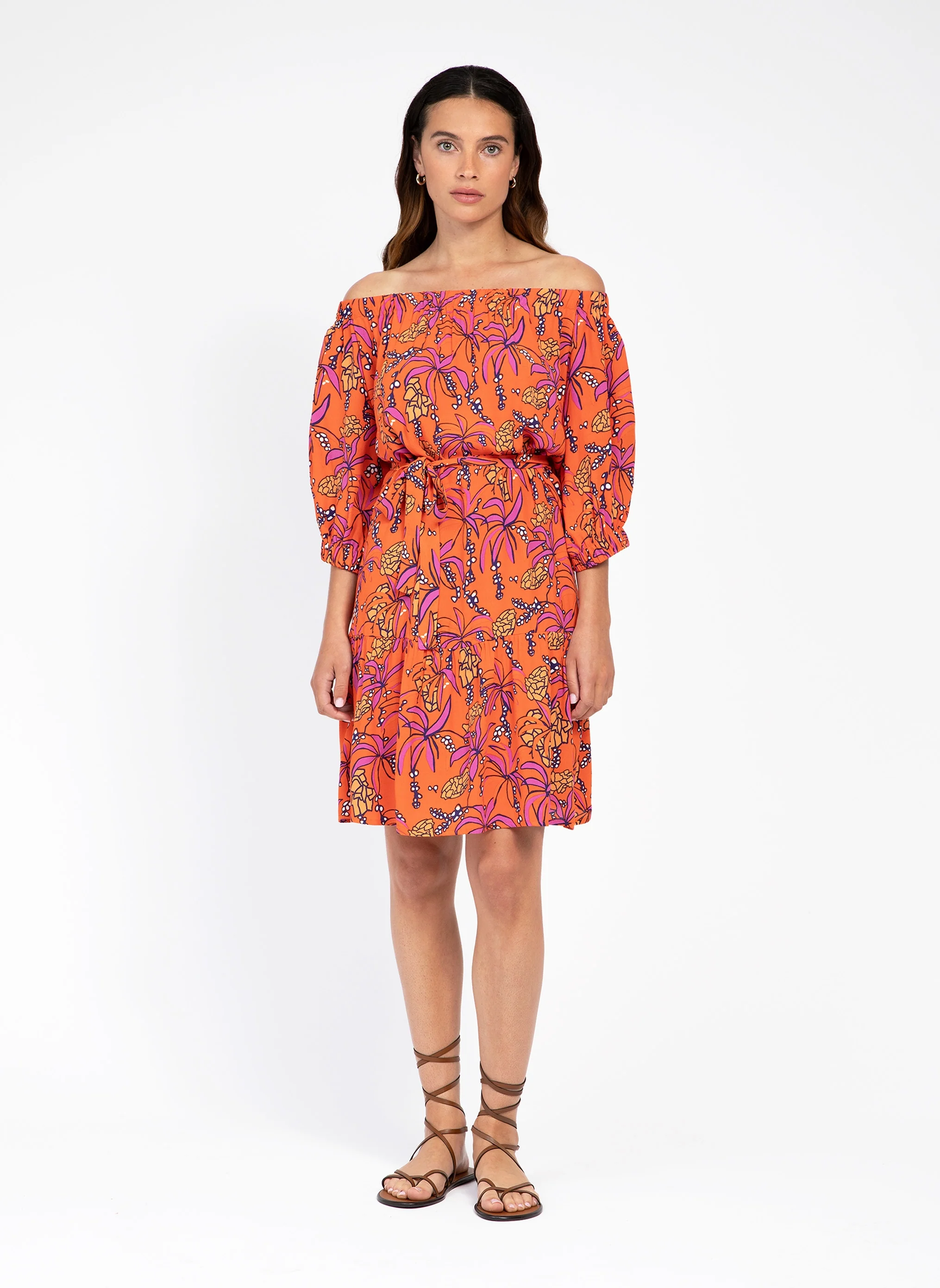 ROBE COURTE MARILA noveta orange