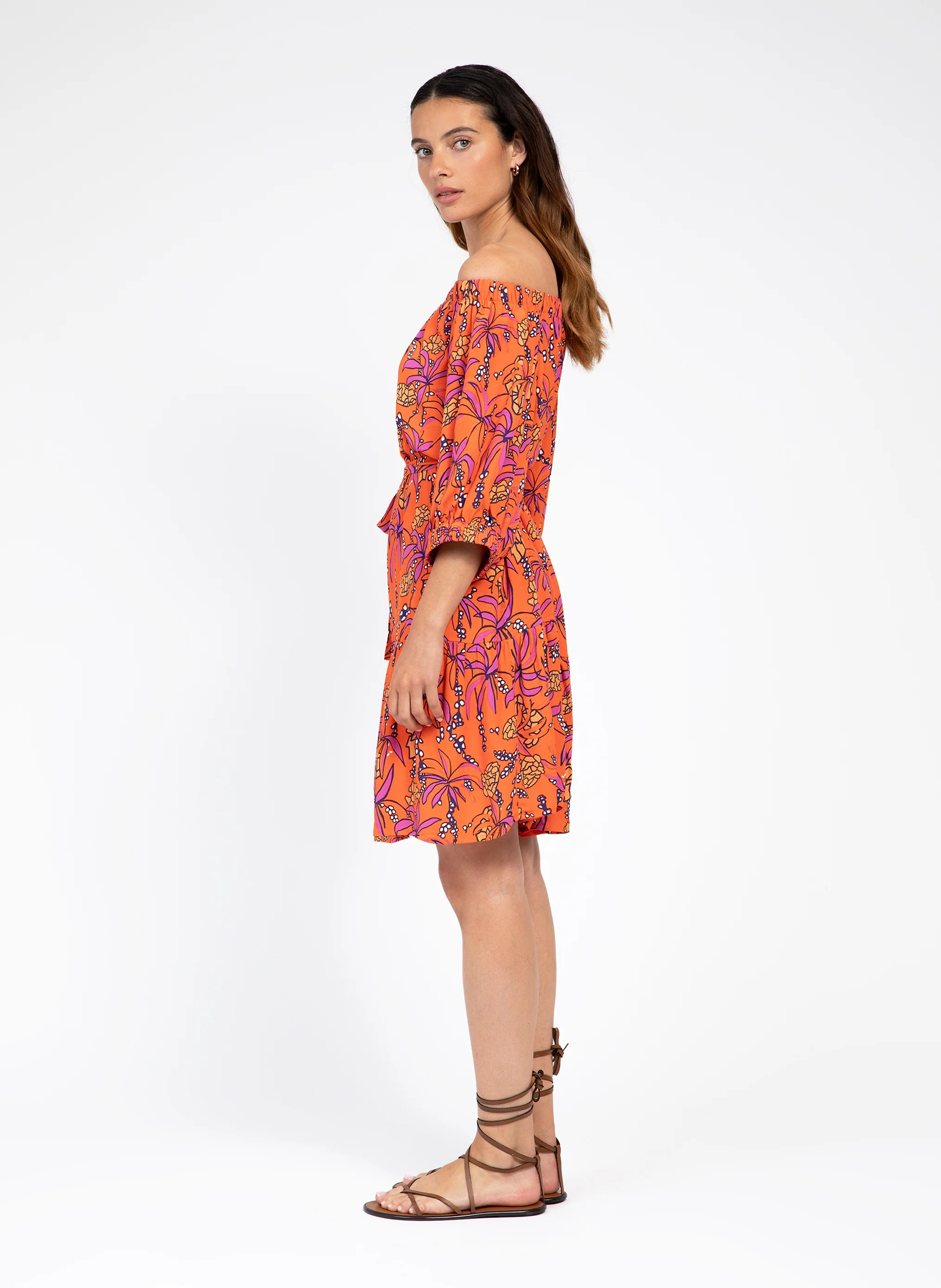 ROBE COURTE MARILA noveta orange - Image 3