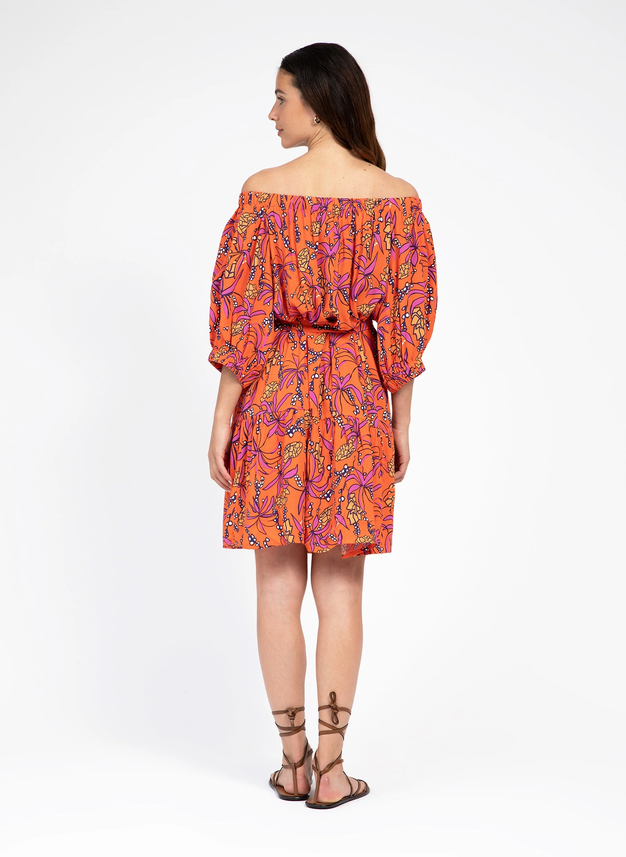 ROBE COURTE MARILA noveta orange - Image 4