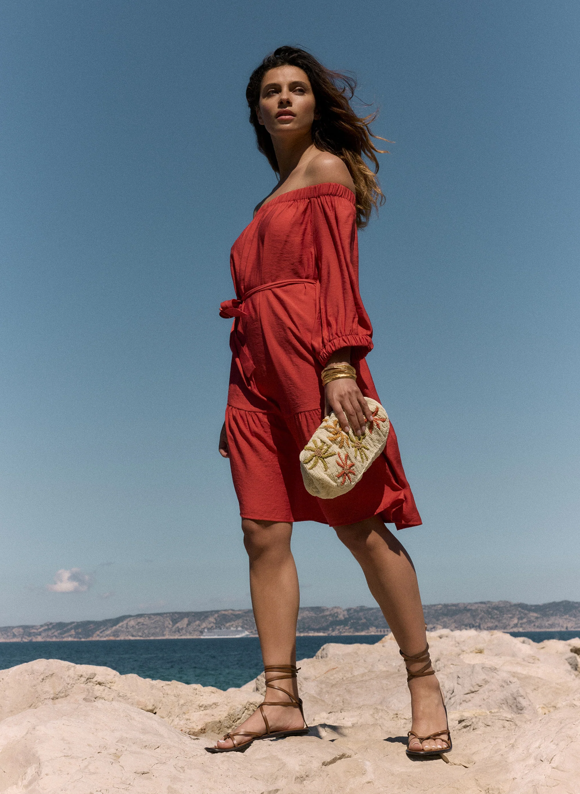 ROBE COURTE MARYSE paprika