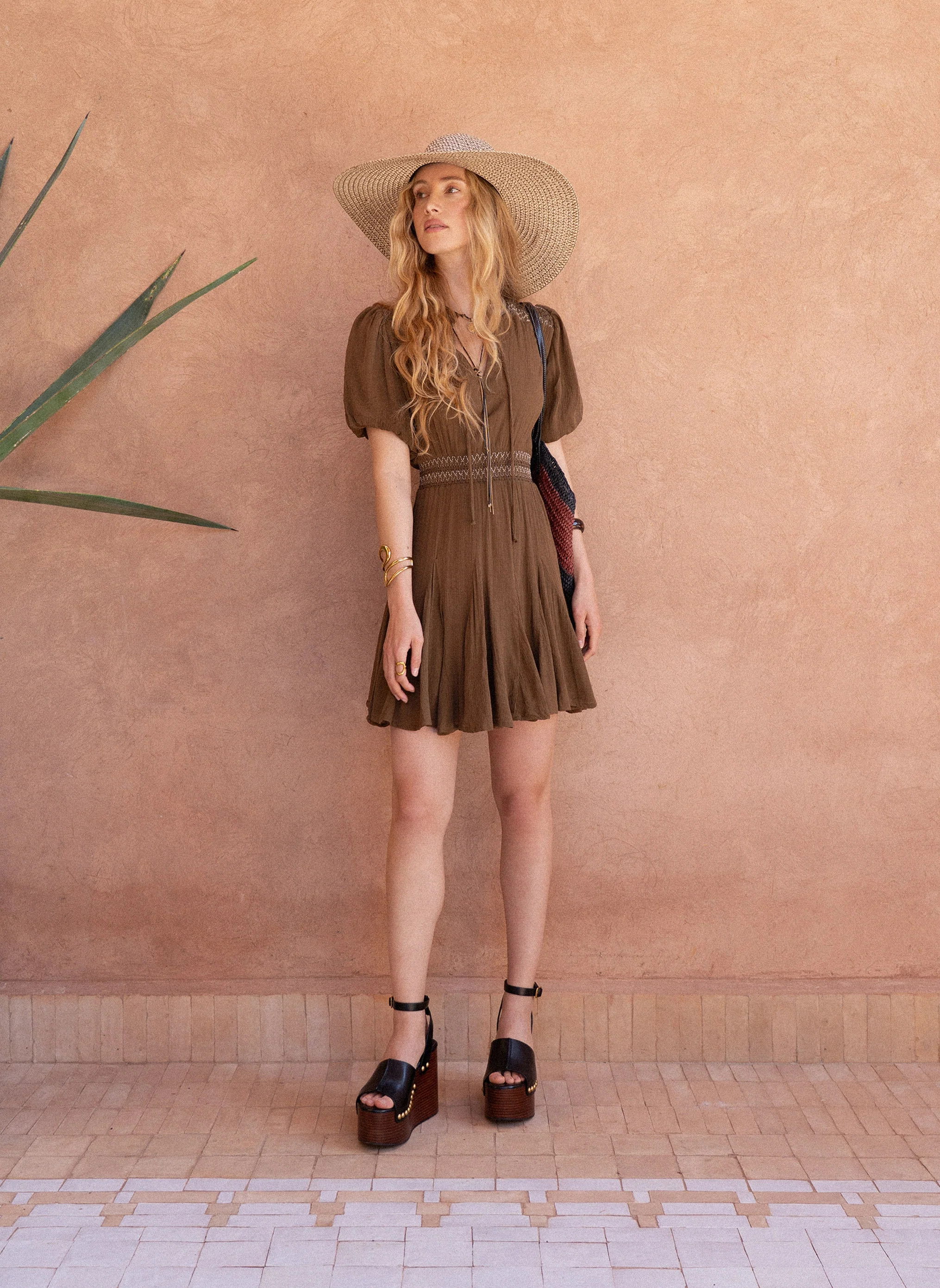 ROBE COURTE OCLAUDE olive - Image 4