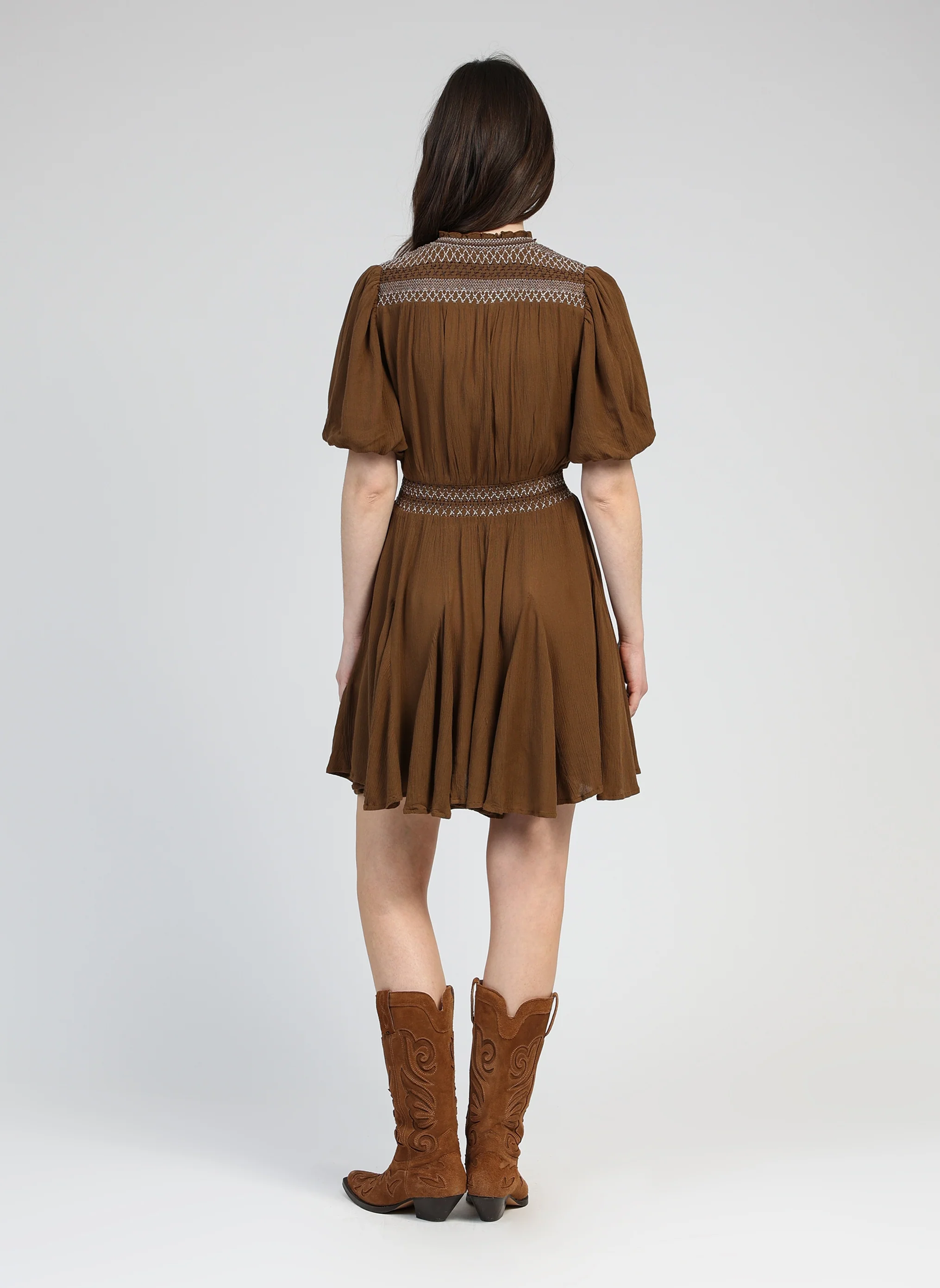 ROBE COURTE OCLAUDE olive - Image 7