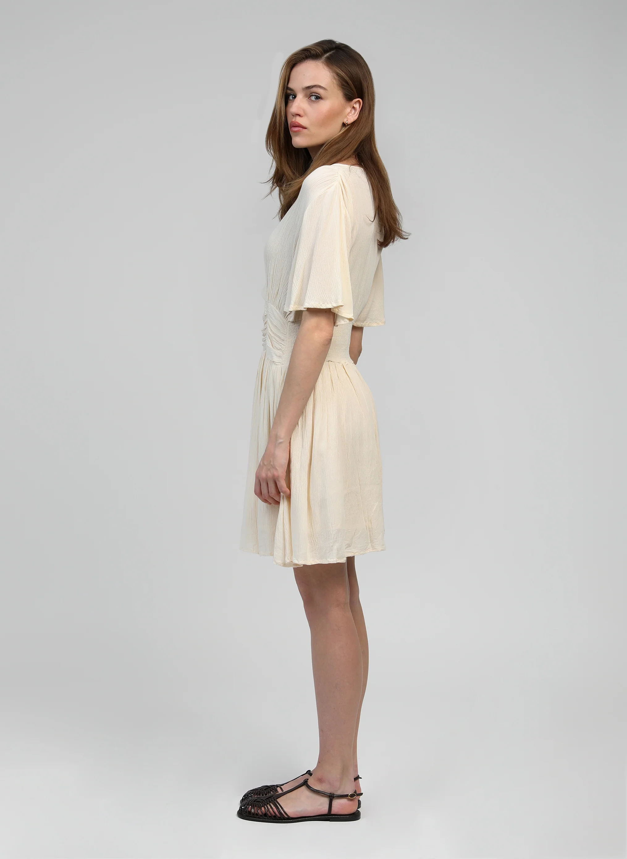 ROBE COURTE OFLAMY ecru - Image 4