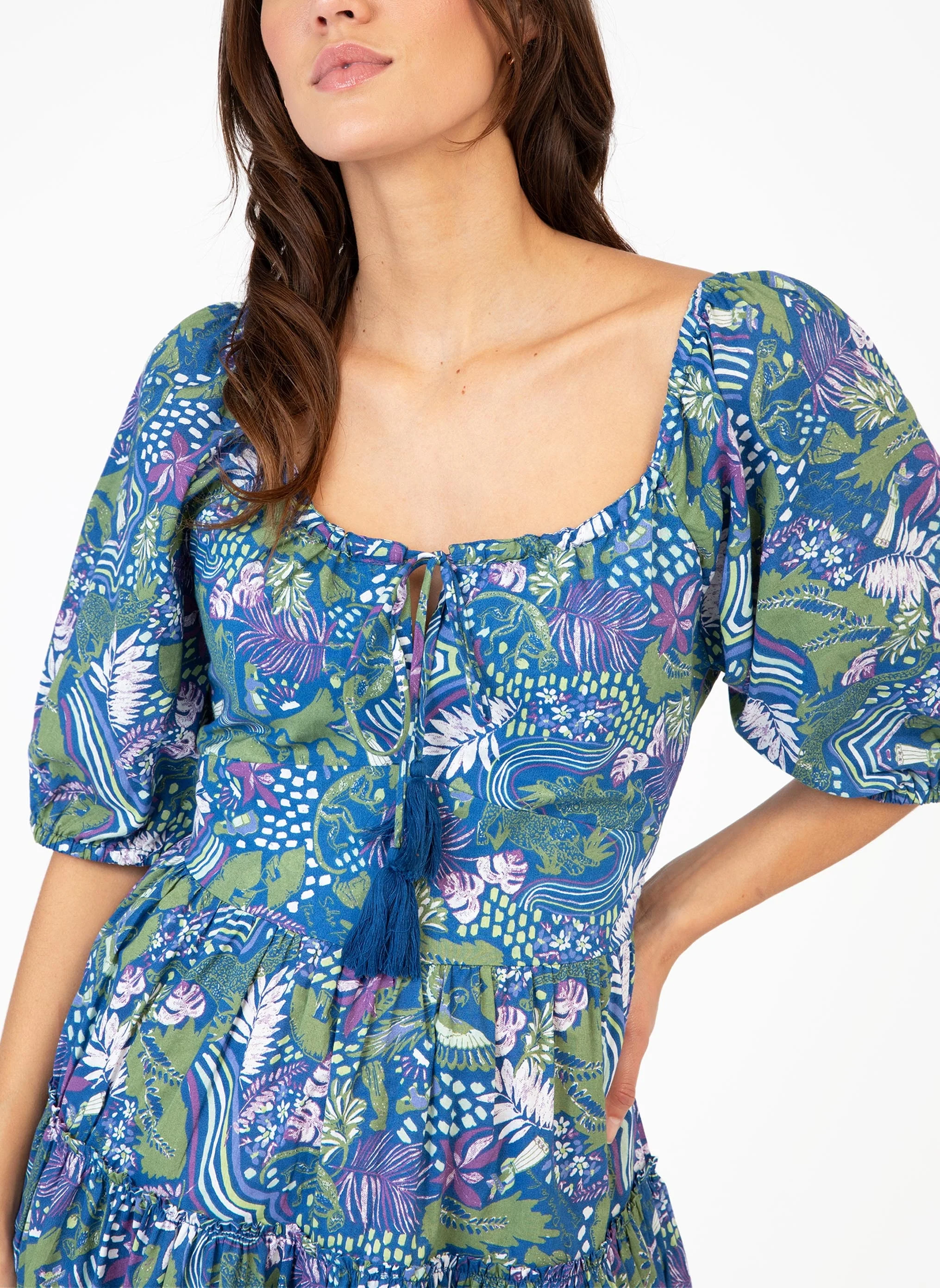 ROBE COURTE OLAVIE bolivia bleu - Image 4
