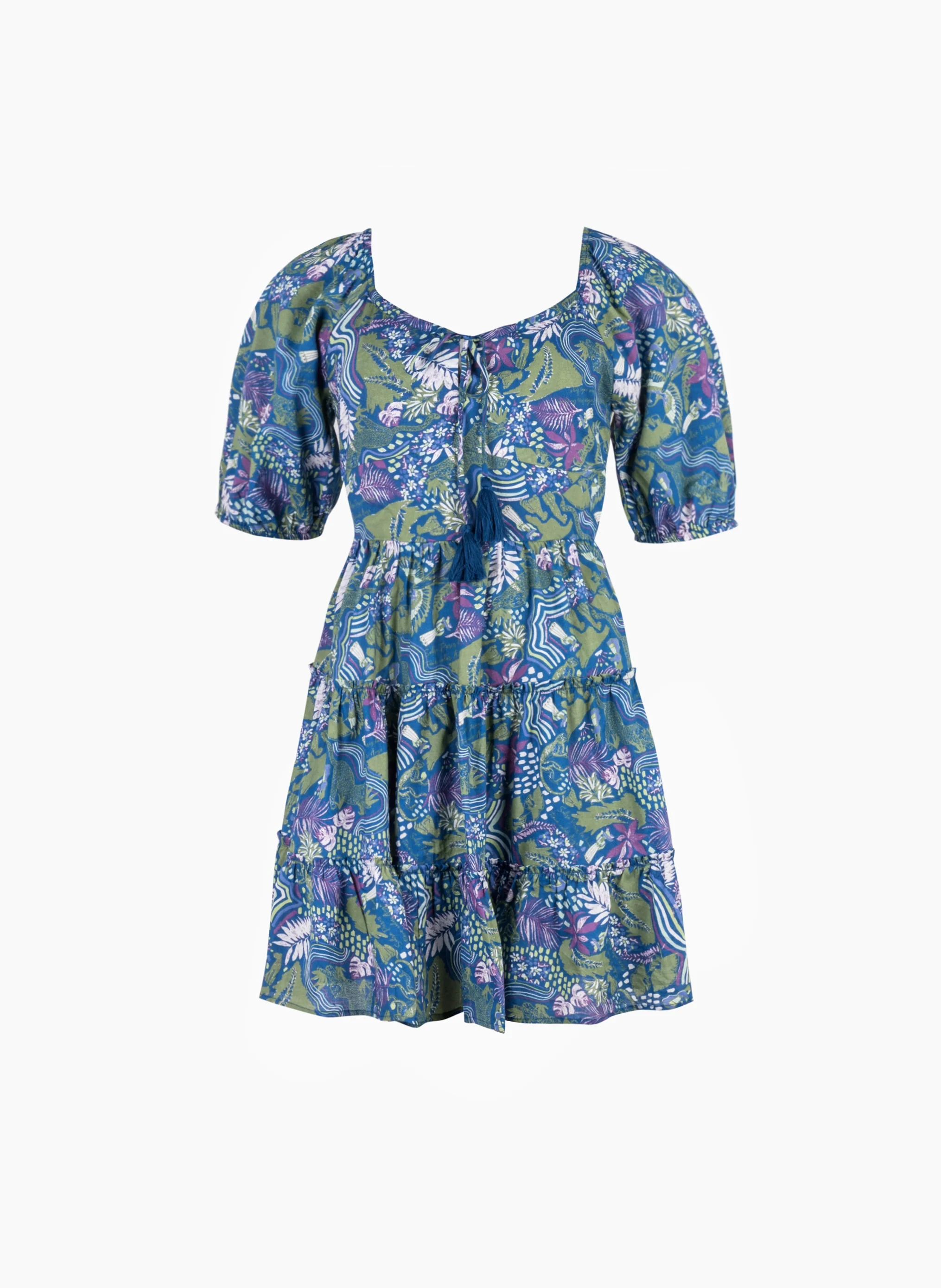 ROBE COURTE OLAVIE bolivia bleu - Image 5