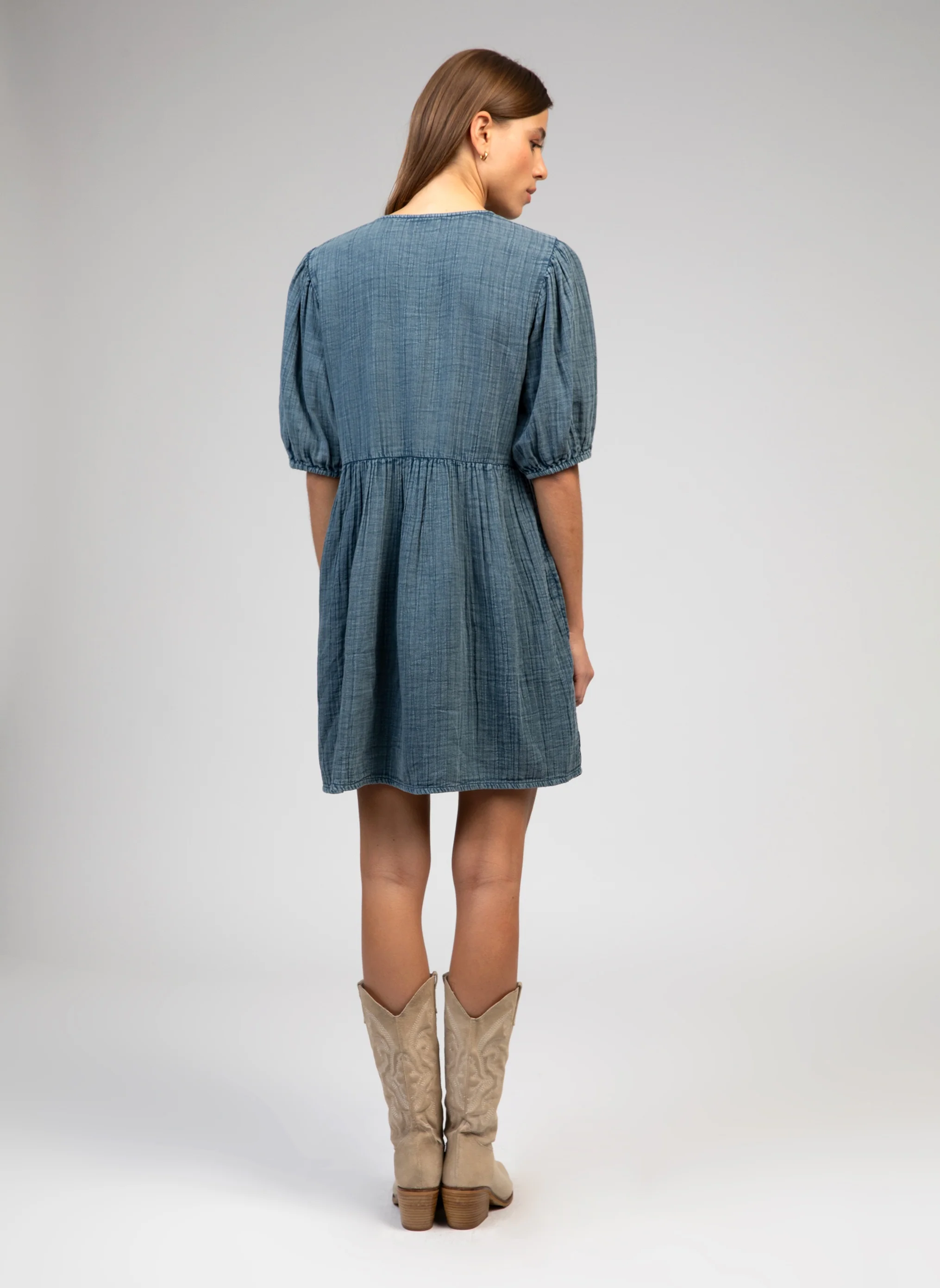 ROBE COURTE OLEONIA ardoise - Image 4