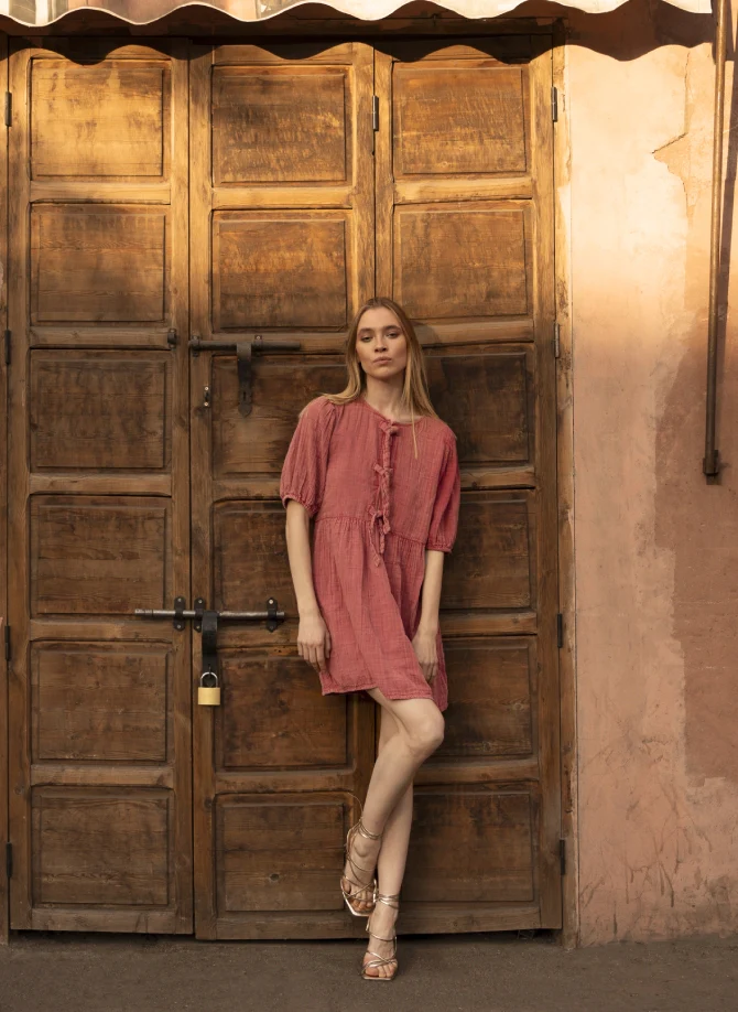 ROBE COURTE OLEONIA rose - Image 3