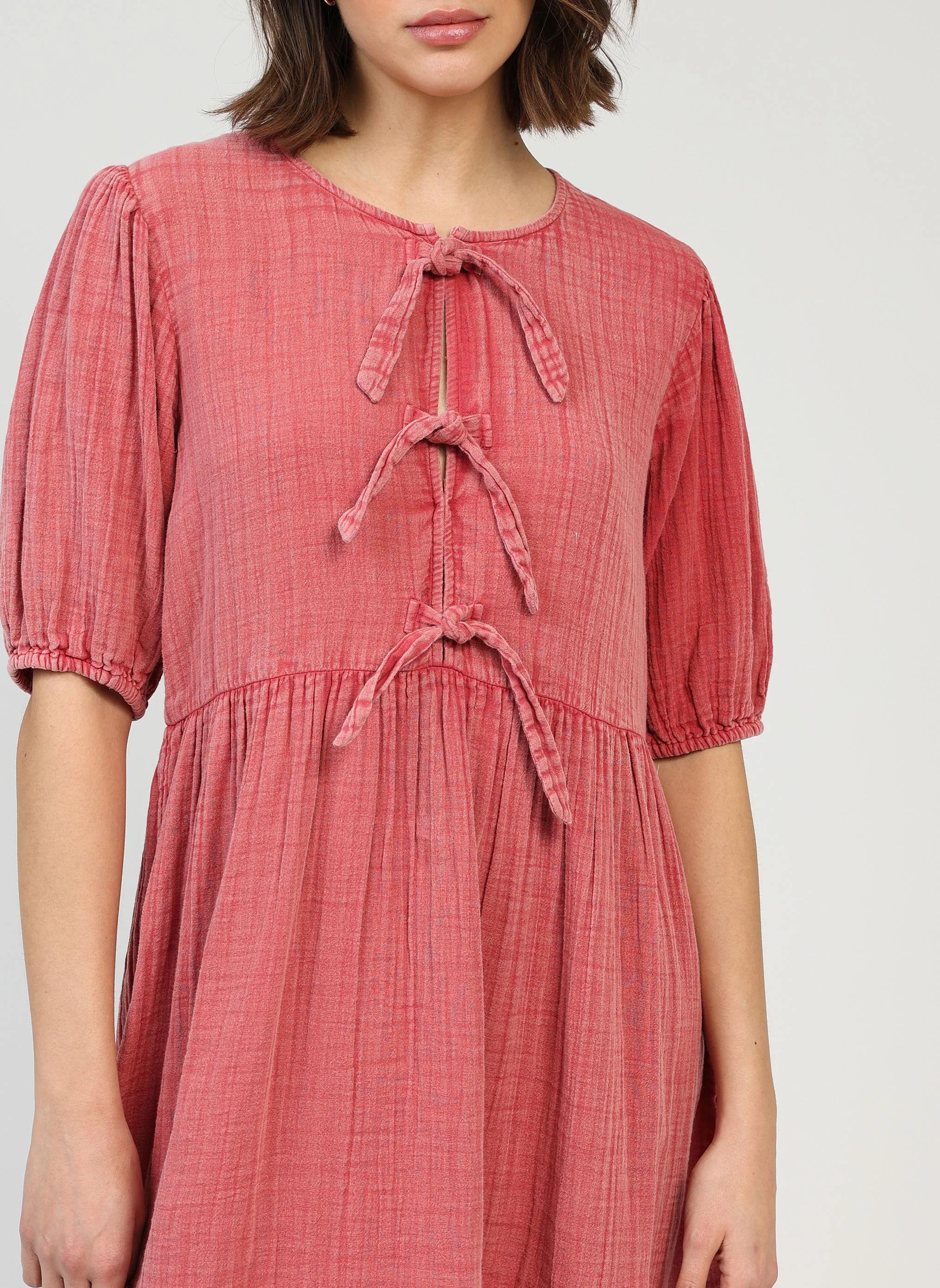 ROBE COURTE OLEONIA rose - Image 4