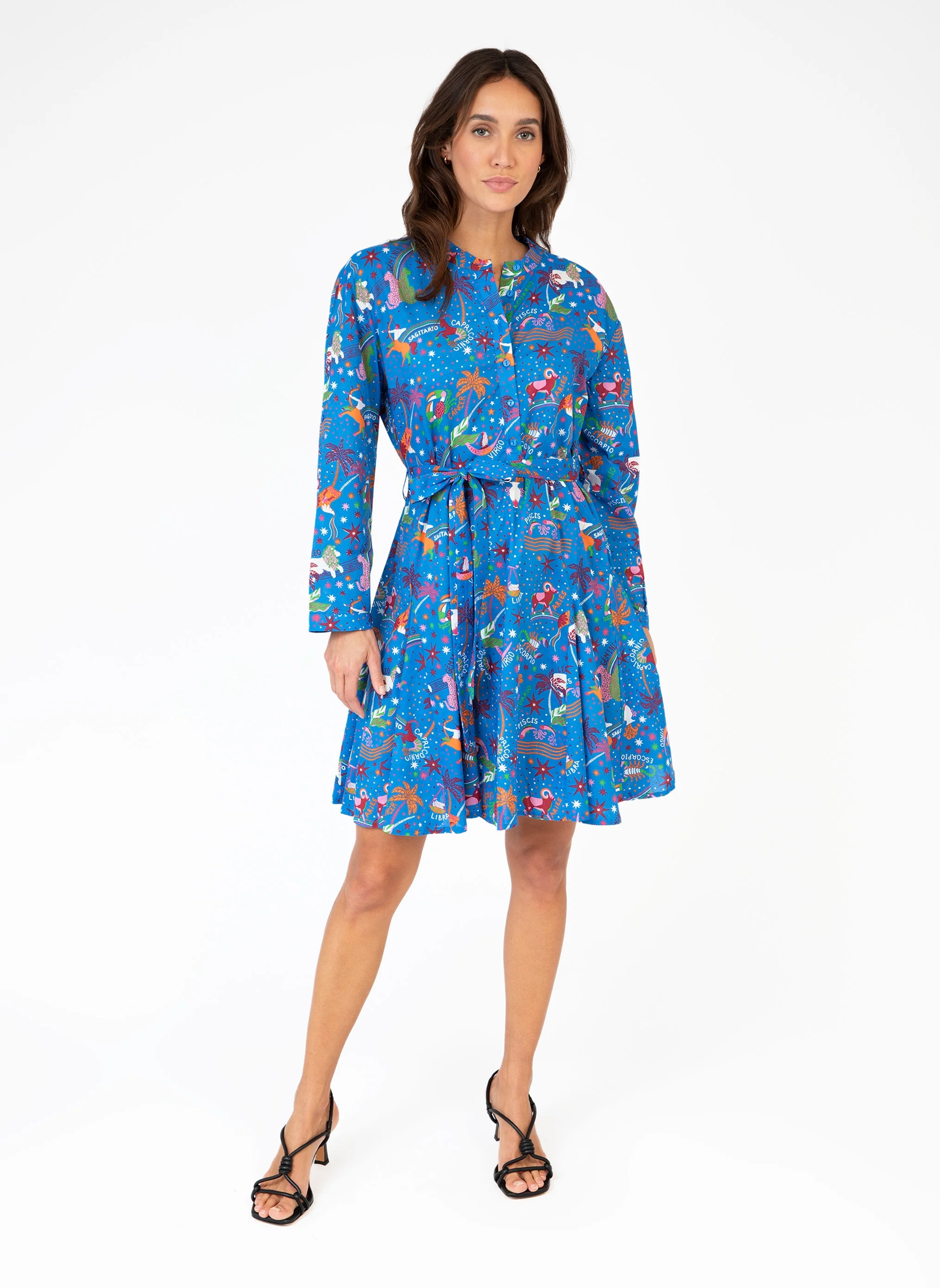 ROBE COURTE OLINATA circa bleu