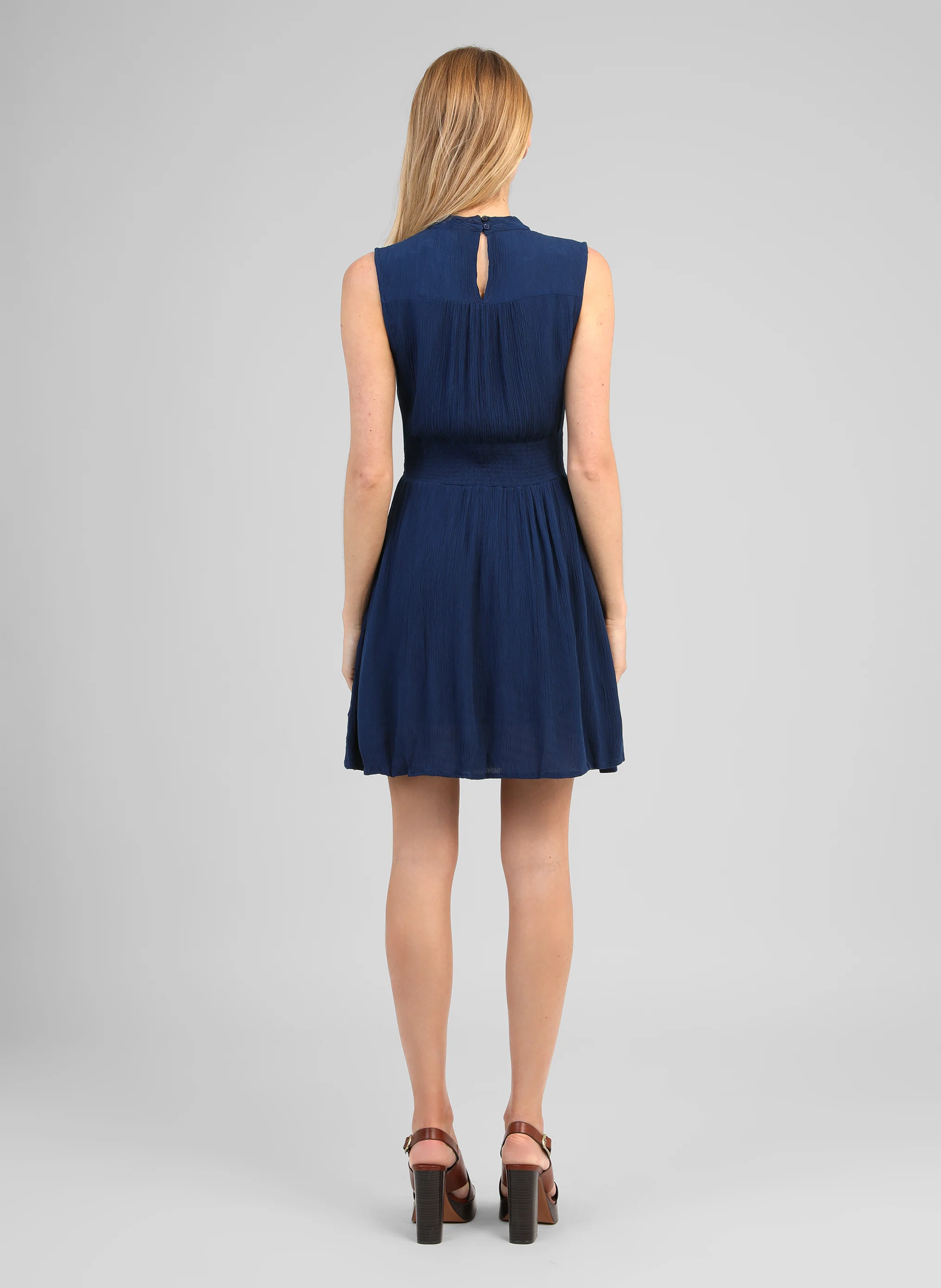 ROBE COURTE ORLEANE bleu - Image 4