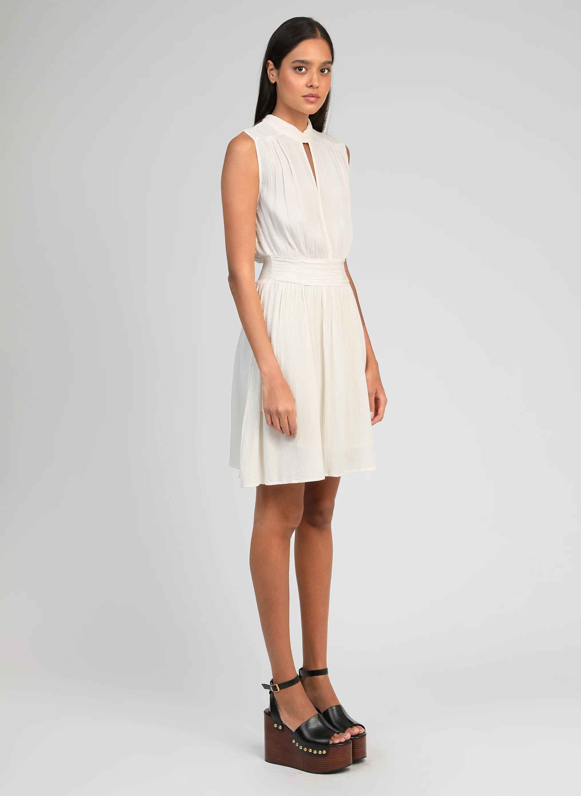 ROBE COURTE ORLEANE ecru - Image 3